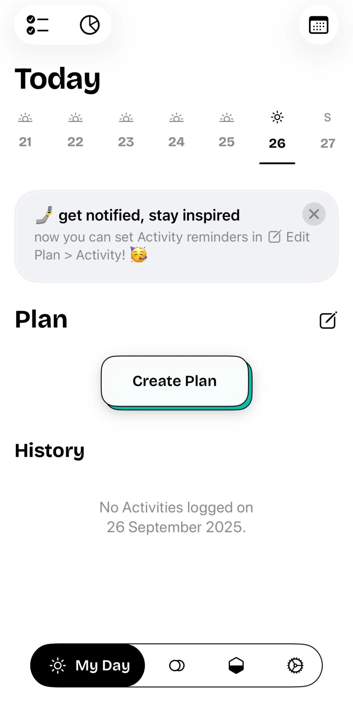 timespent Screen screen in the Creating a plan flow