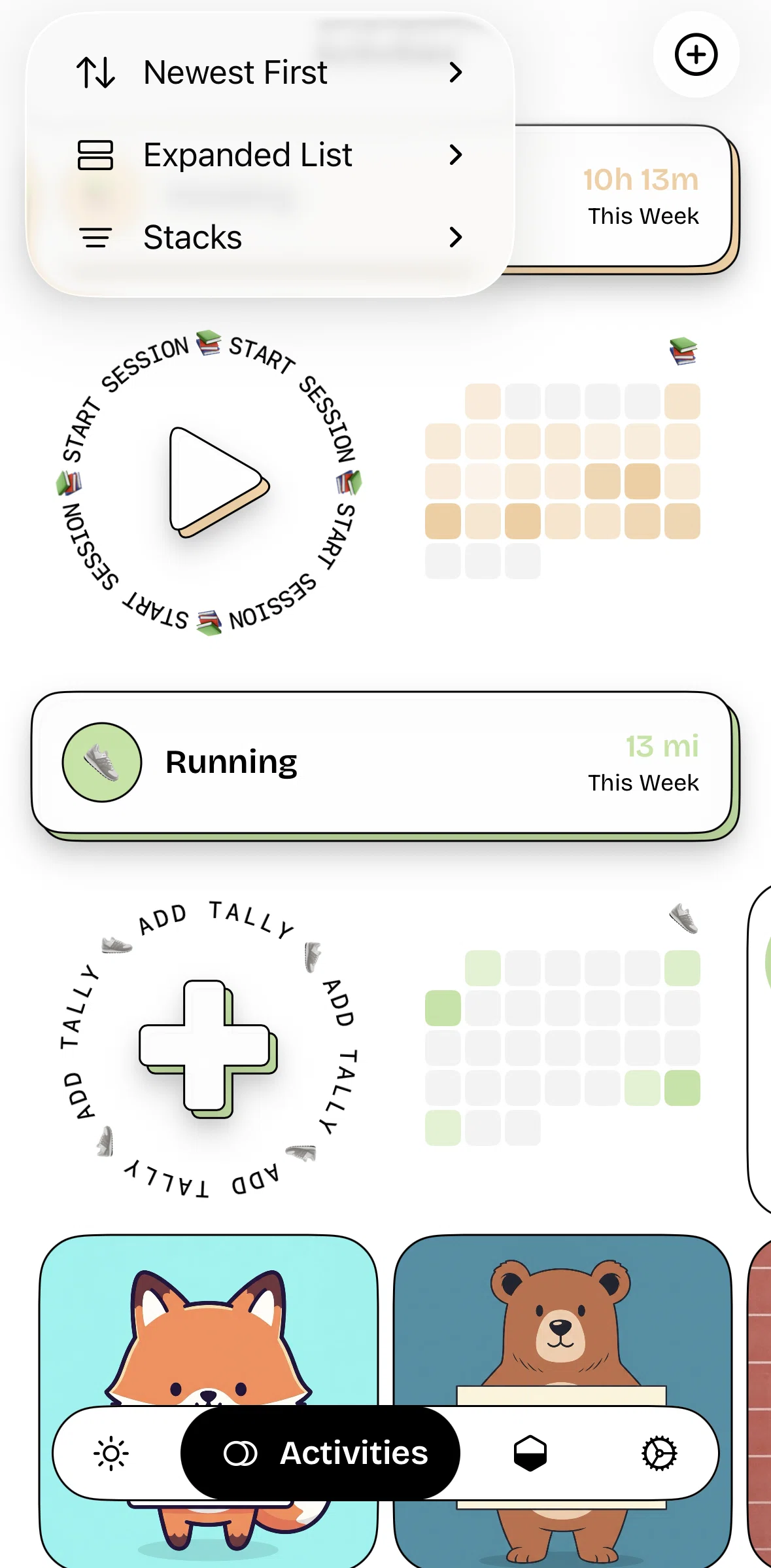 timespent Screen screen in the Filtering activities flow