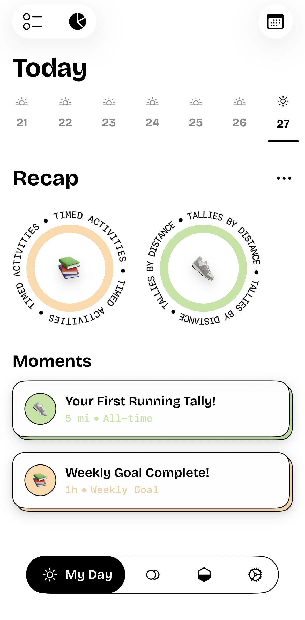 timespent Screen screen in the Recap detail flow