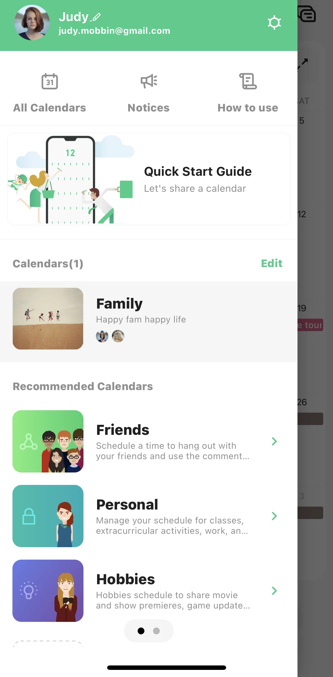 TimeTree Screen screen in the Account flow