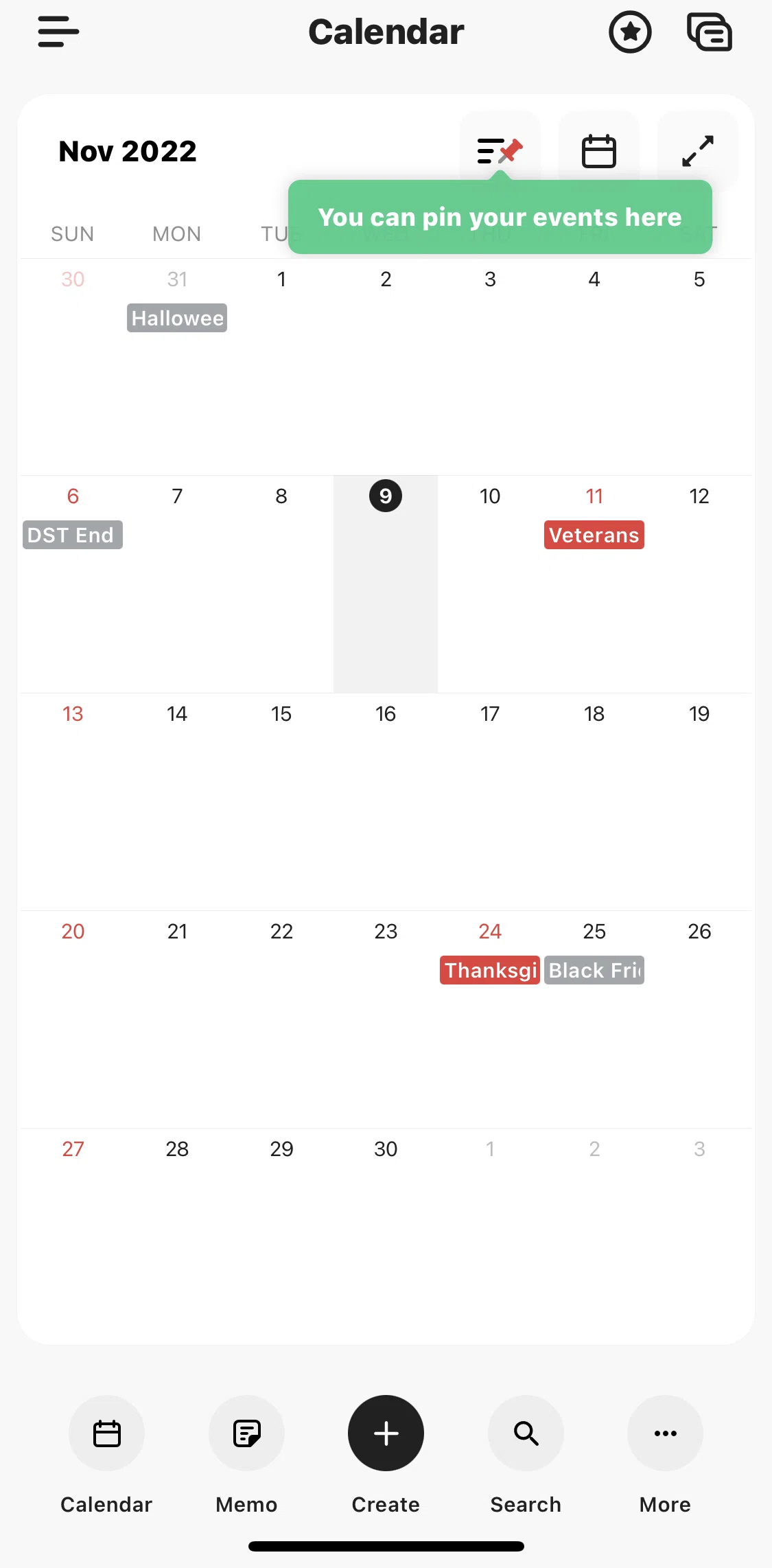 TimeTree Screen screen in the Guided tutorial flow