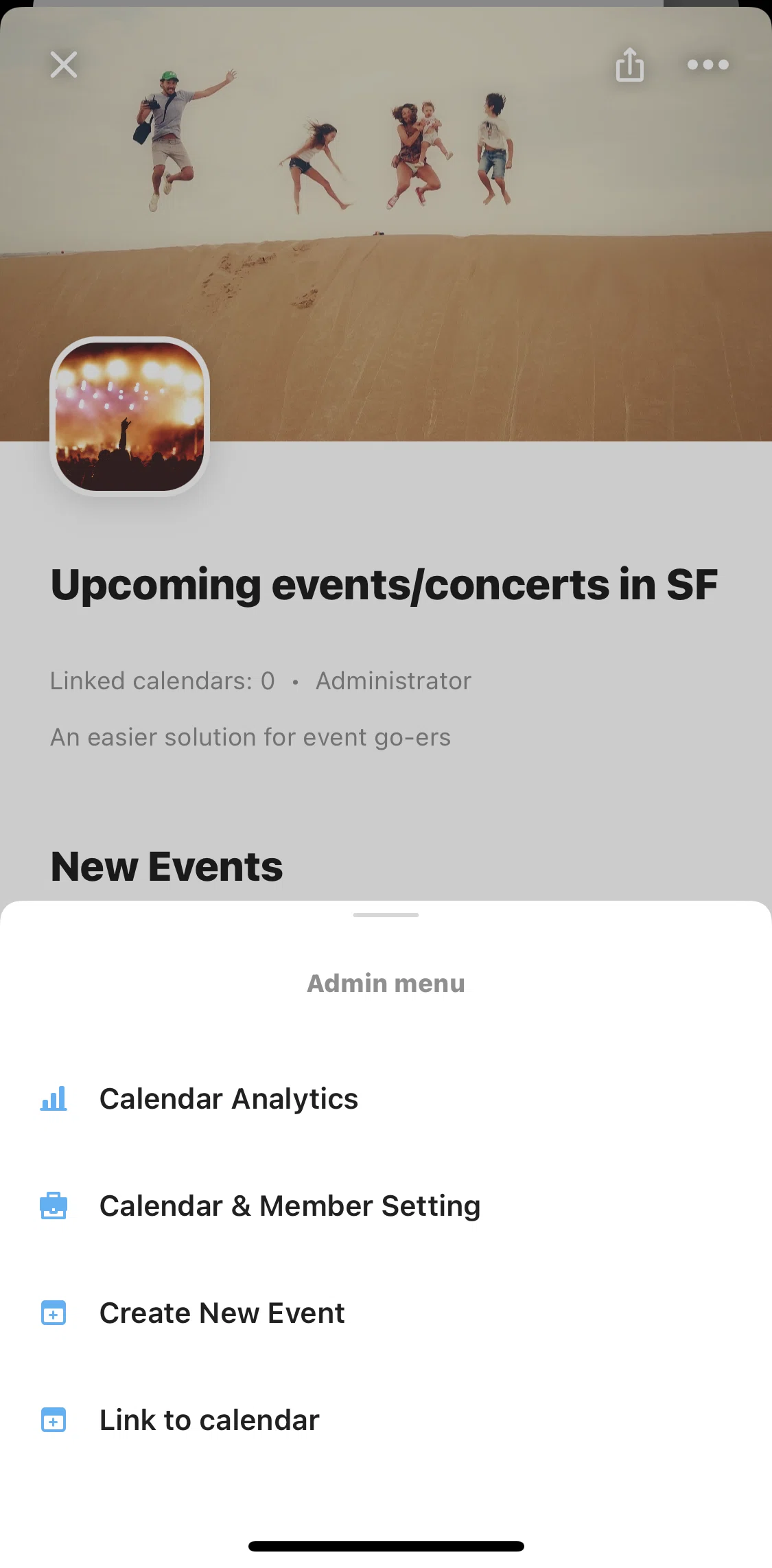 TimeTree Screen screen in the Linking to calendar flow
