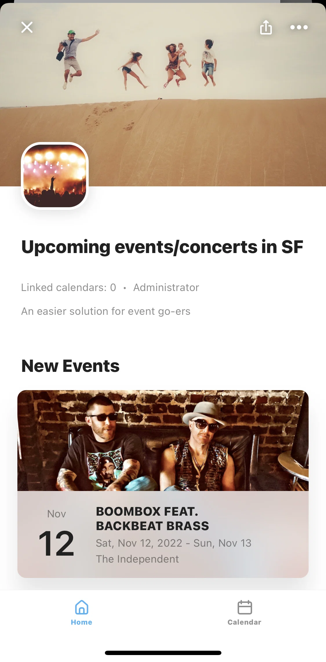 TimeTree Screen screen in the View calendar analytics flow