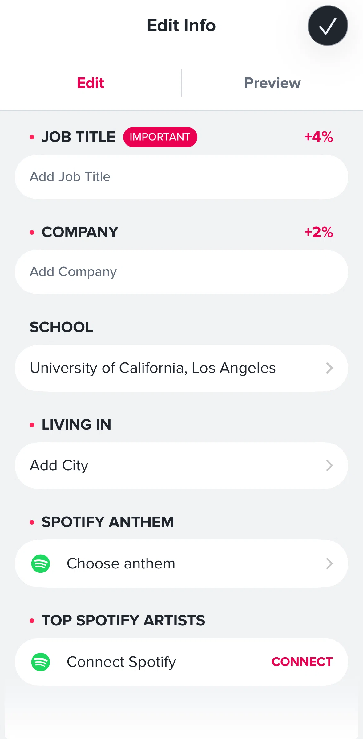 Tinder Screen screen in the Adding a city flow