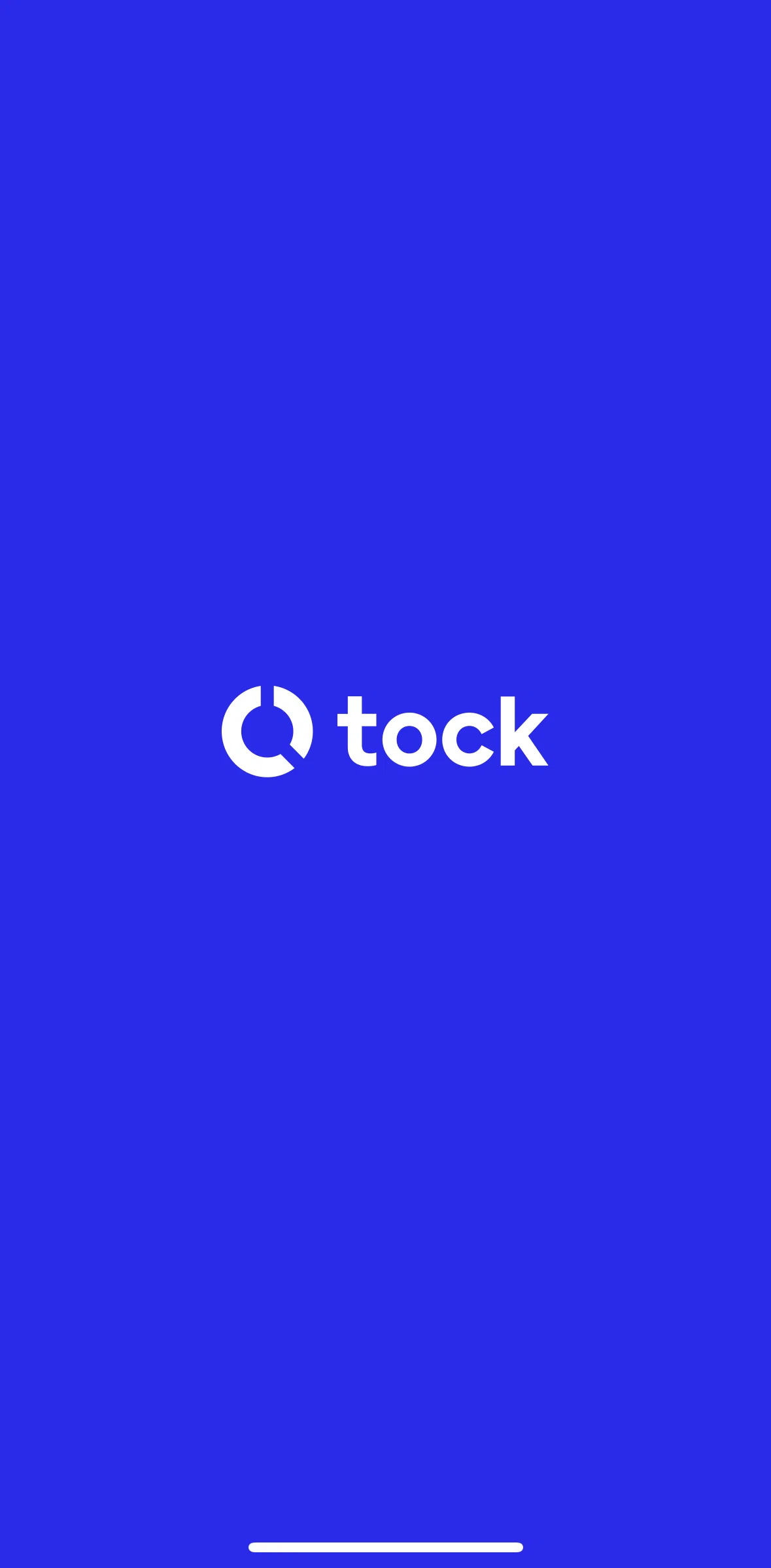 Tock Screen screen in the Onboarding flow