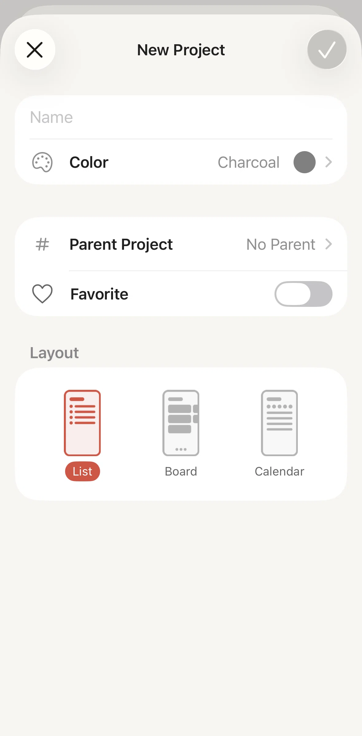 Todoist Screen screen in the Changing color flow