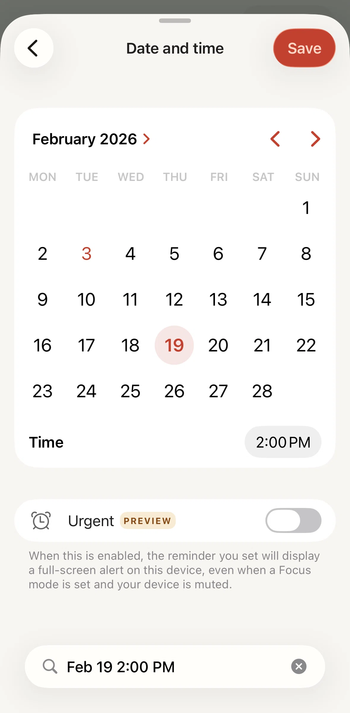 Todoist Screen screen in the Enabling urgent reminders flow