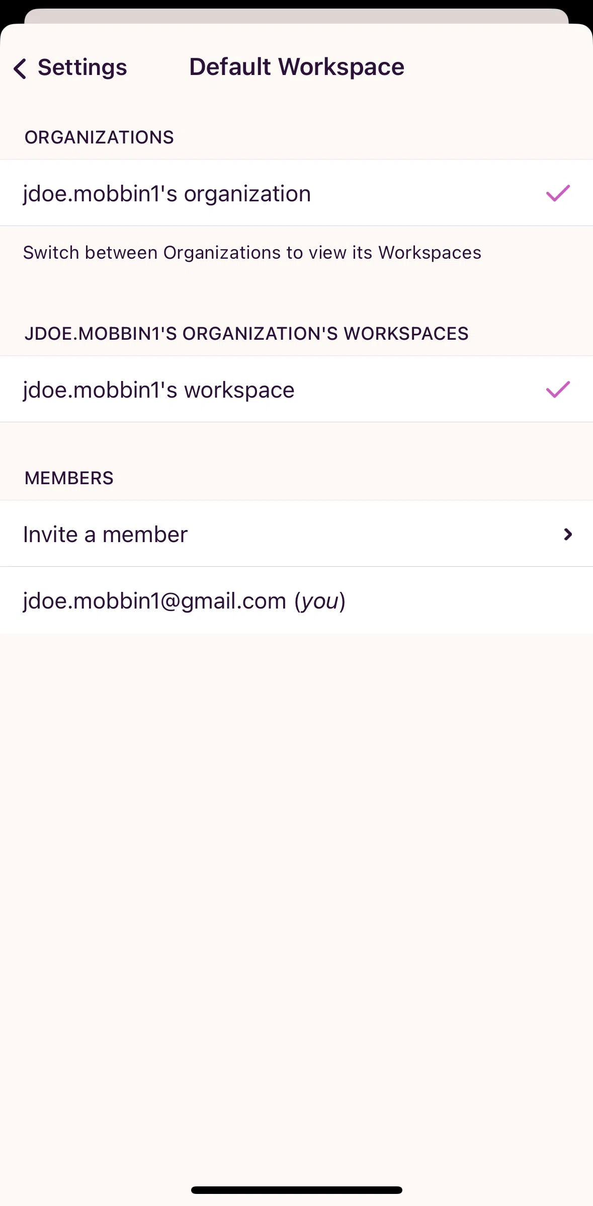 Toggl Track Screen screen in the Inviting a team member flow
