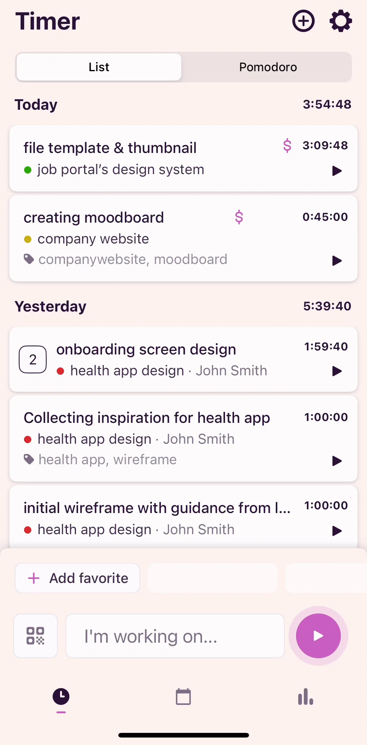 Toggl Track Screen screen in the Reports flow
