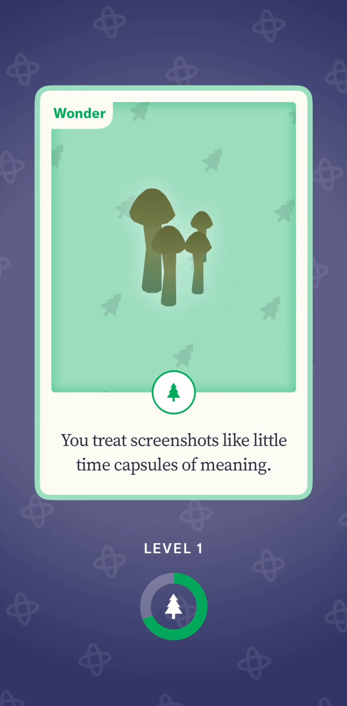 Tolan Screen screen in the Level up flow