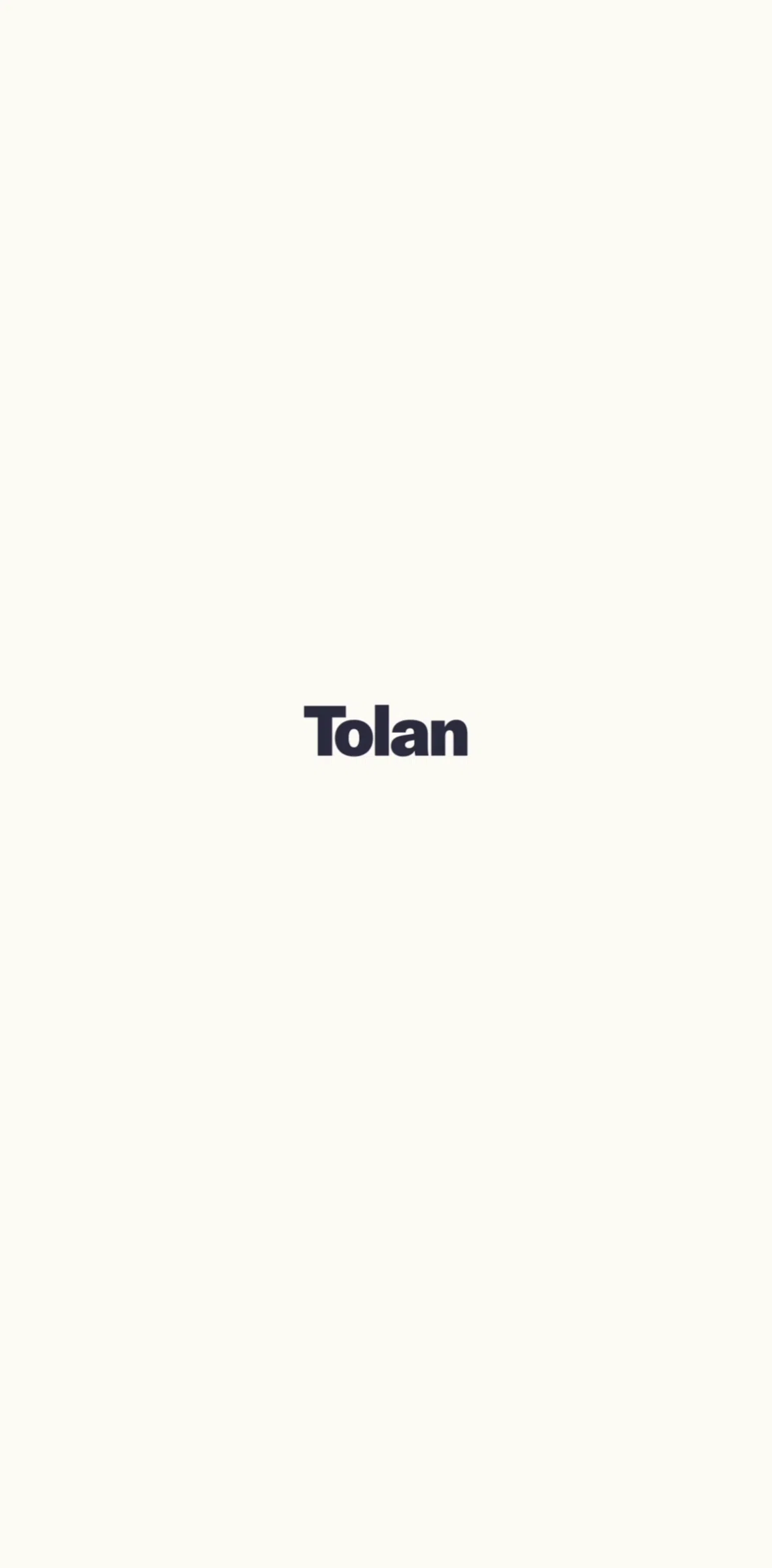 Tolan Screen screen in the Onboarding flow