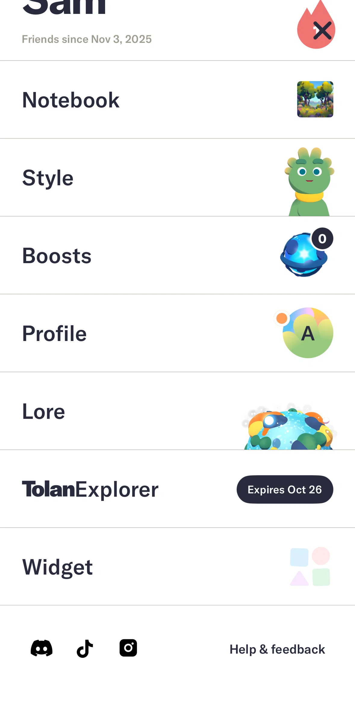 Tolan Screen screen in the Tolan Explorer flow