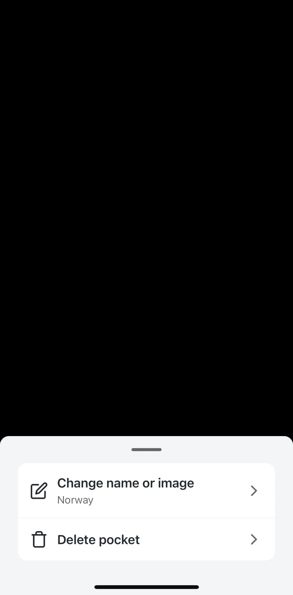 Tomorrow Screen screen in the Deleting a pocket flow