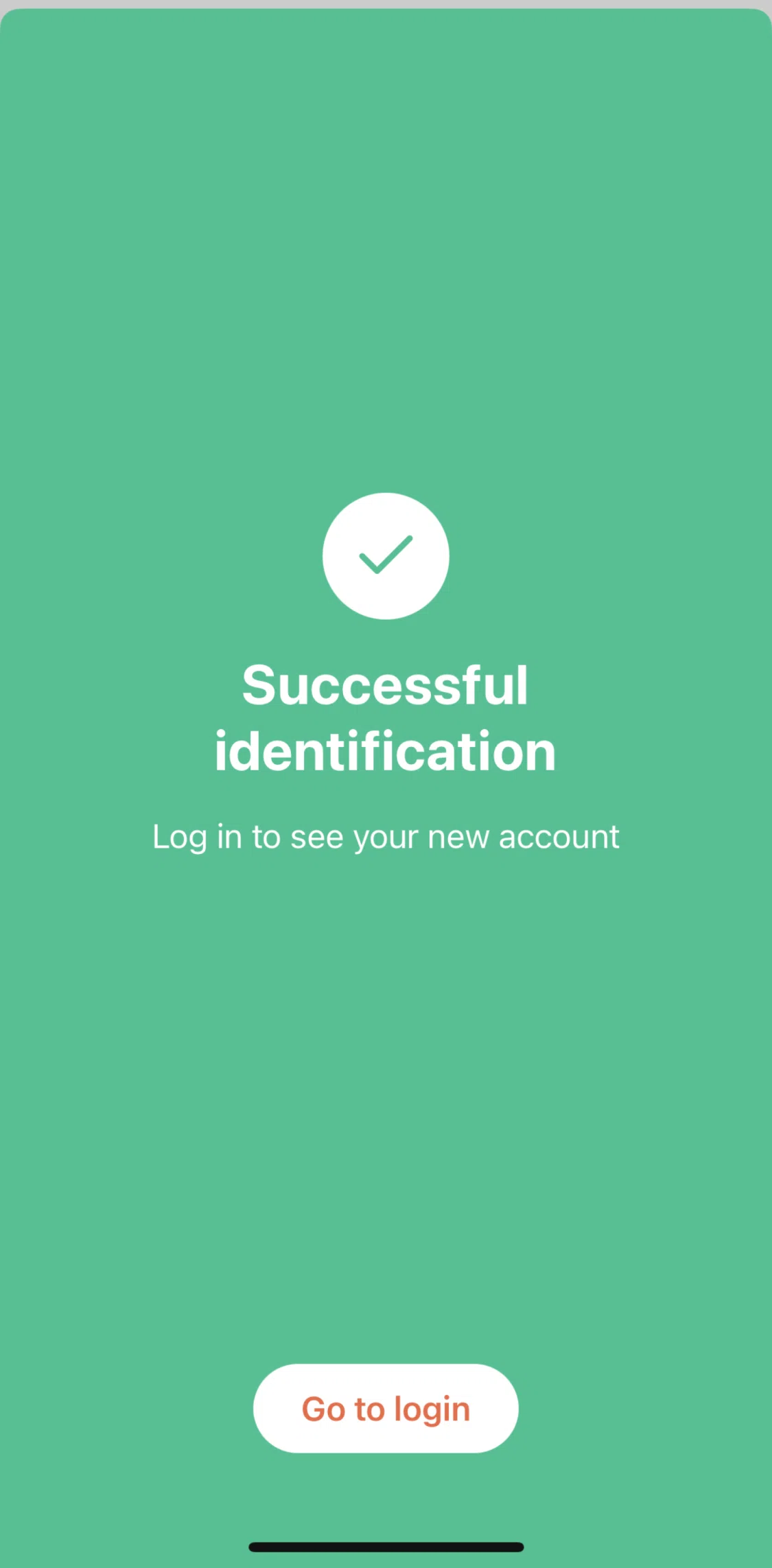 Tomorrow Screen screen in the Linking a phone to bank account flow