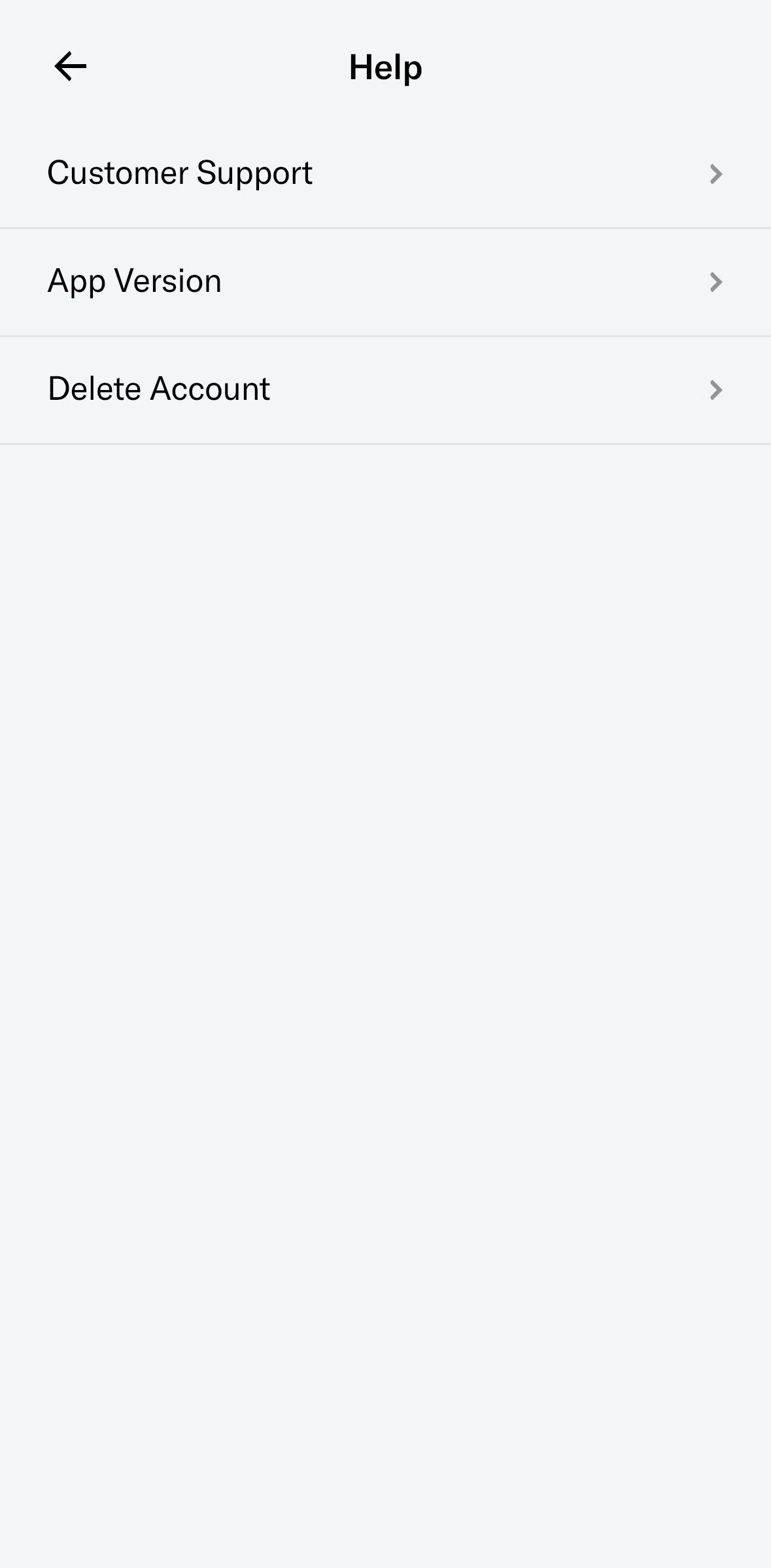 Tonal Screen screen in the Delete account flow