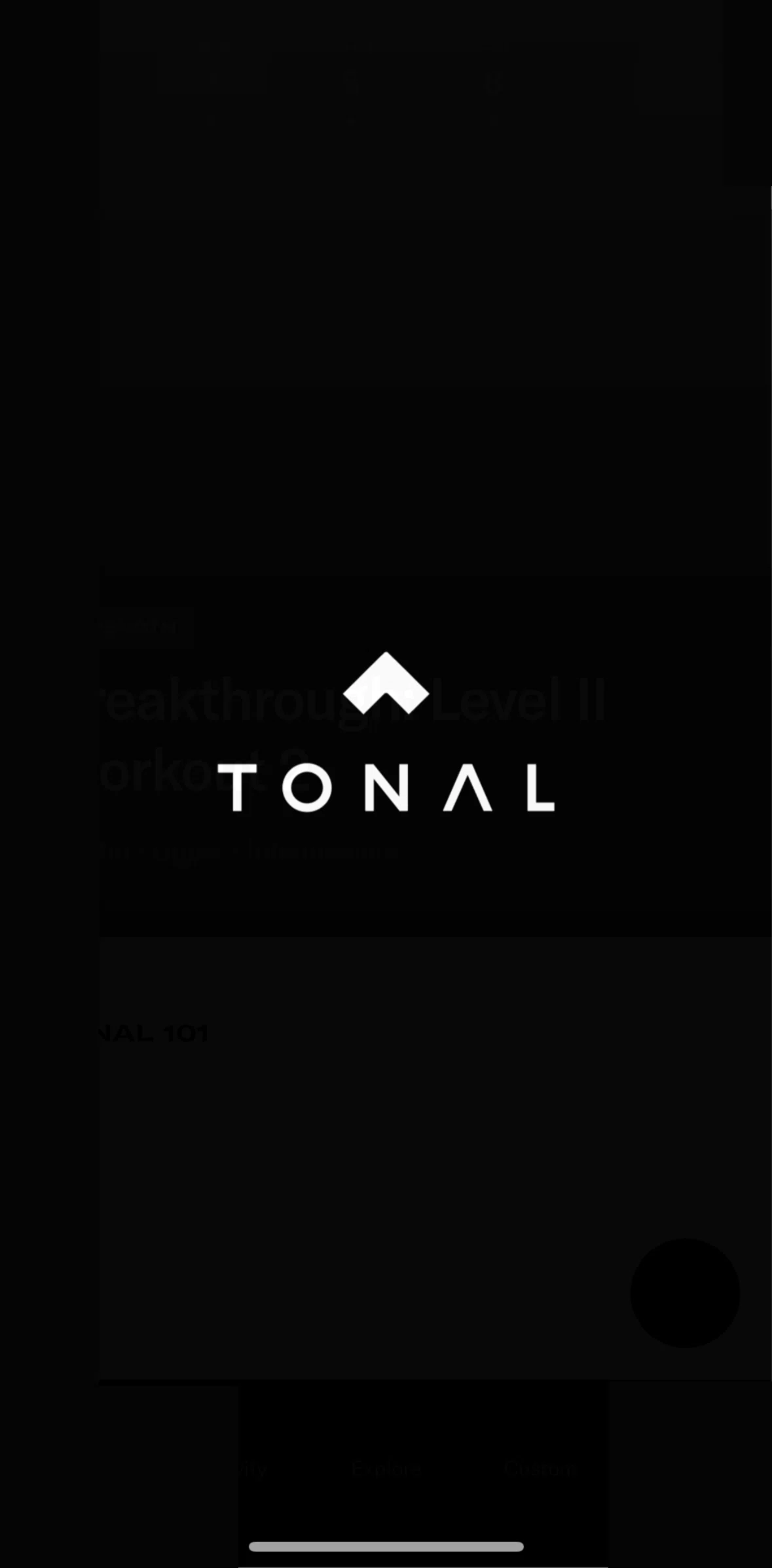 Tonal Screen screen in the Onboarding flow