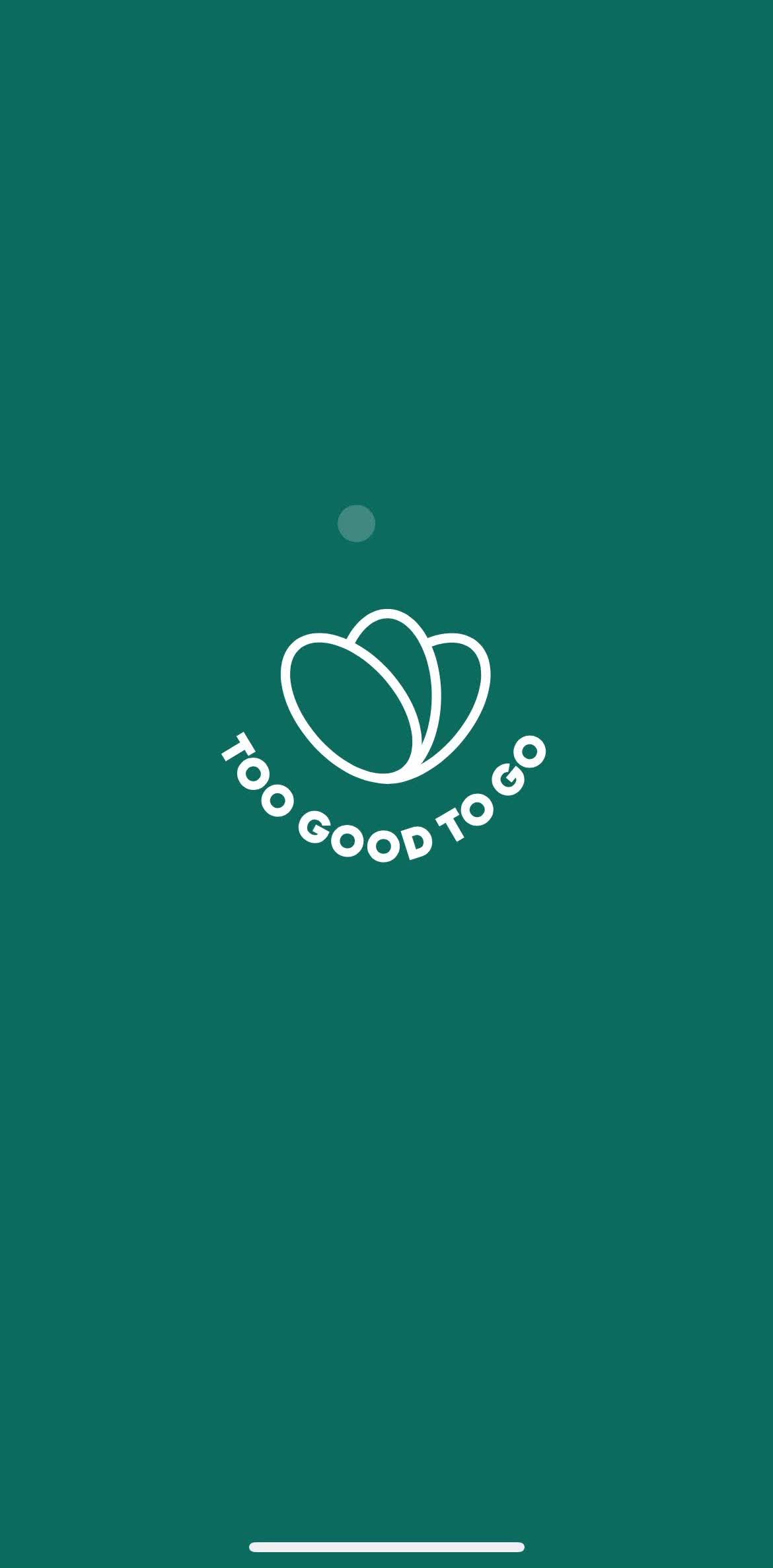 Too Good To Go Splash screen screen in the Onboarding flow
