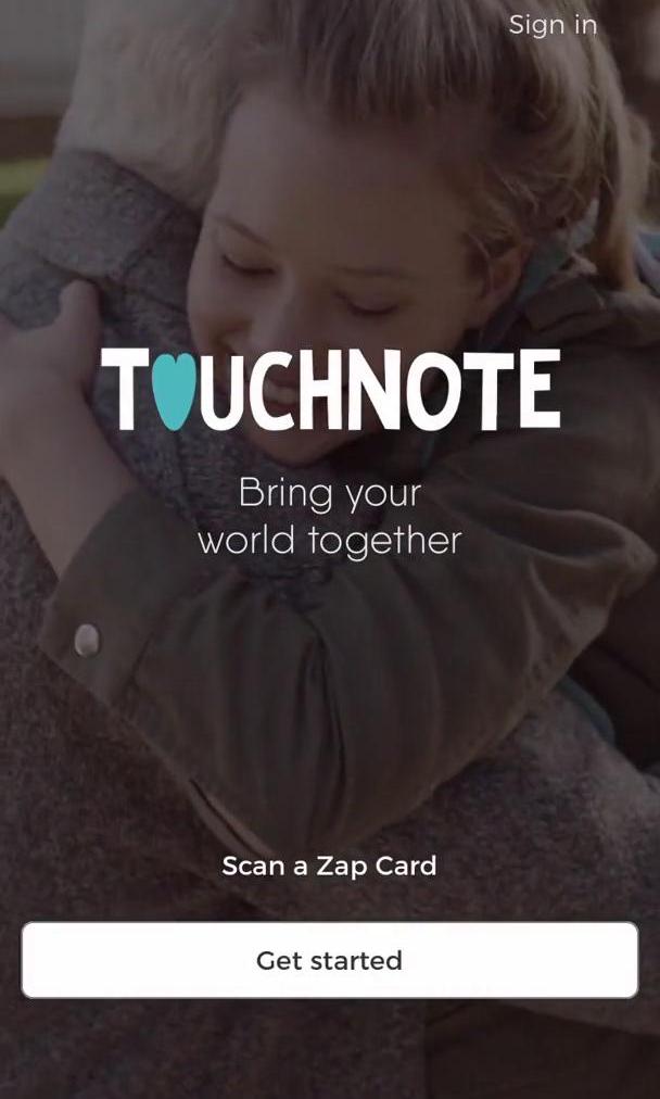 Touchnote Sign up screen in the Onboarding flow
