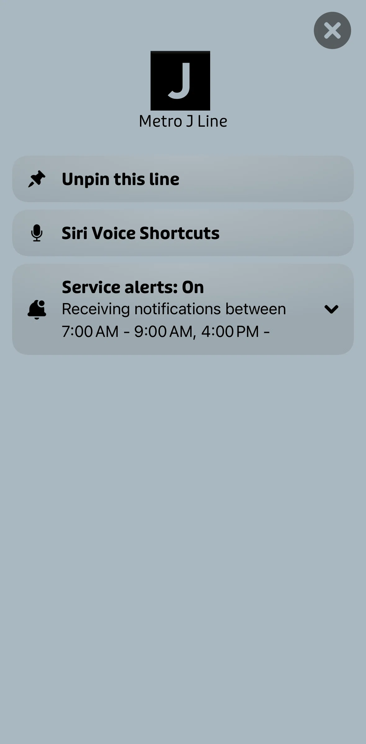 Transit Screen screen in the Add Siri voice shortcuts flow