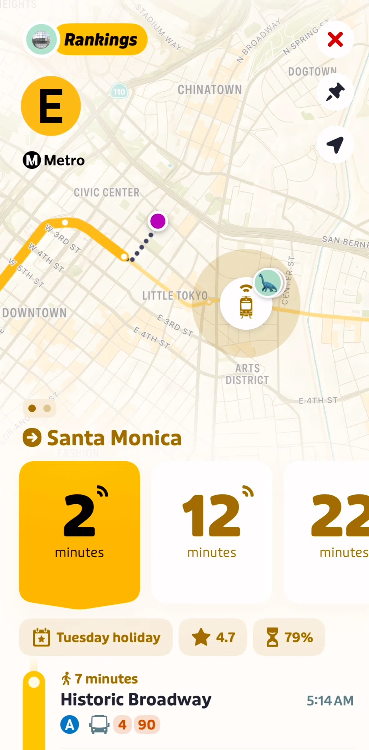 Transit Screen screen in the Ratings flow