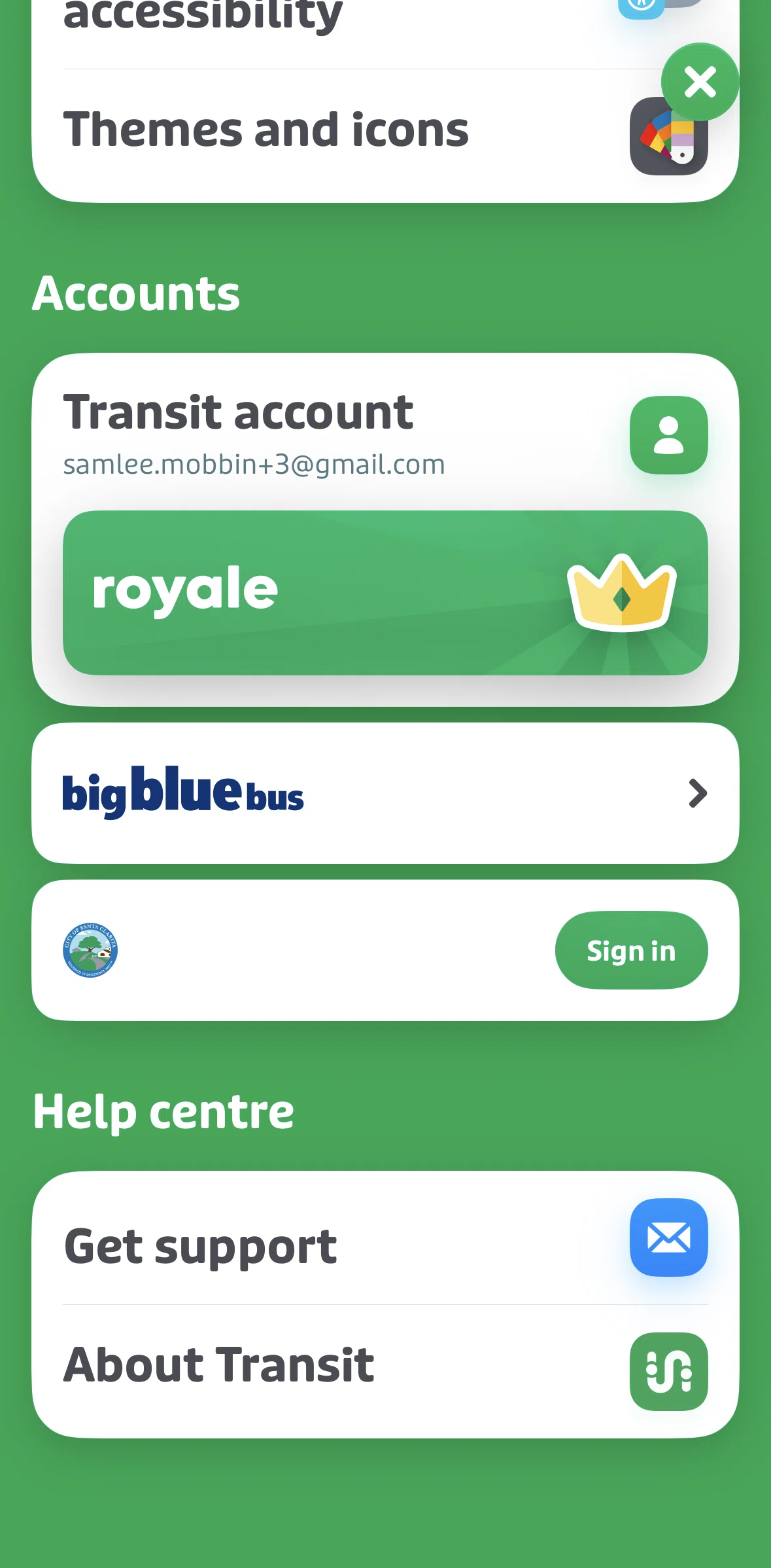 Transit Screen screen in the Redeem a ticket flow