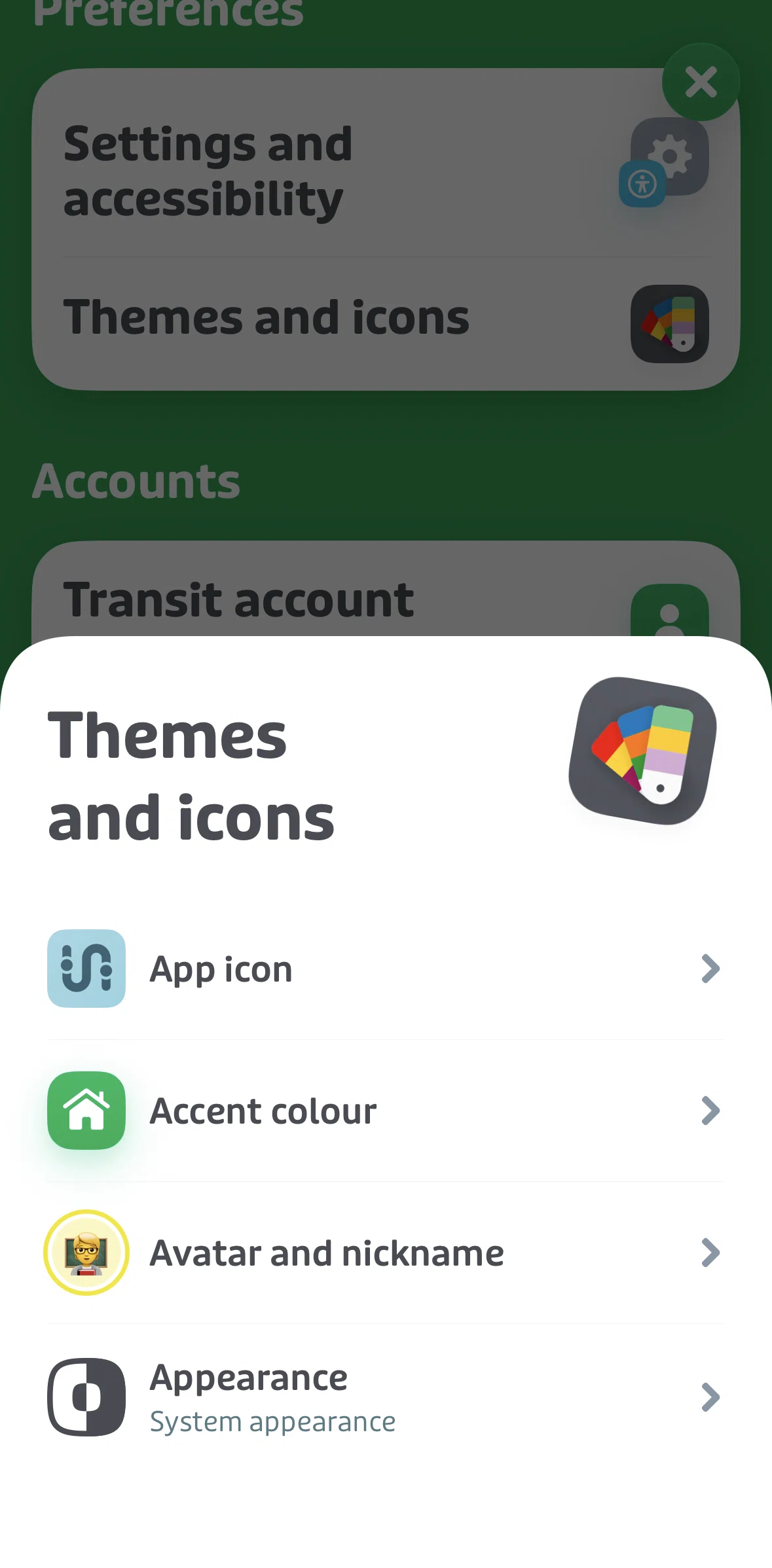 Transit Screen screen in the Updating avatar & nickname flow