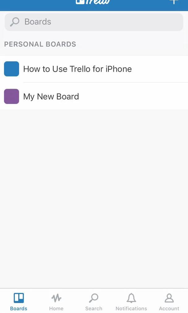Trello Boards screen in the Deleting Your Account flow