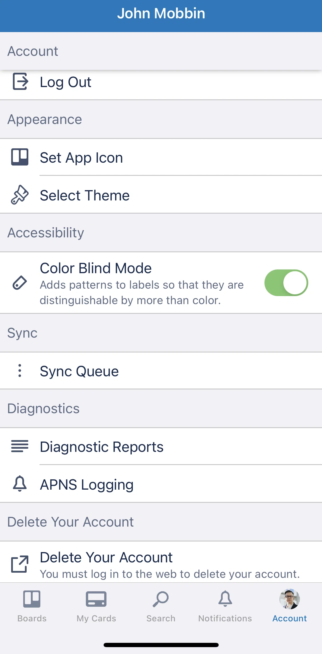 Trello Screen screen in the Diagnostic reports flow