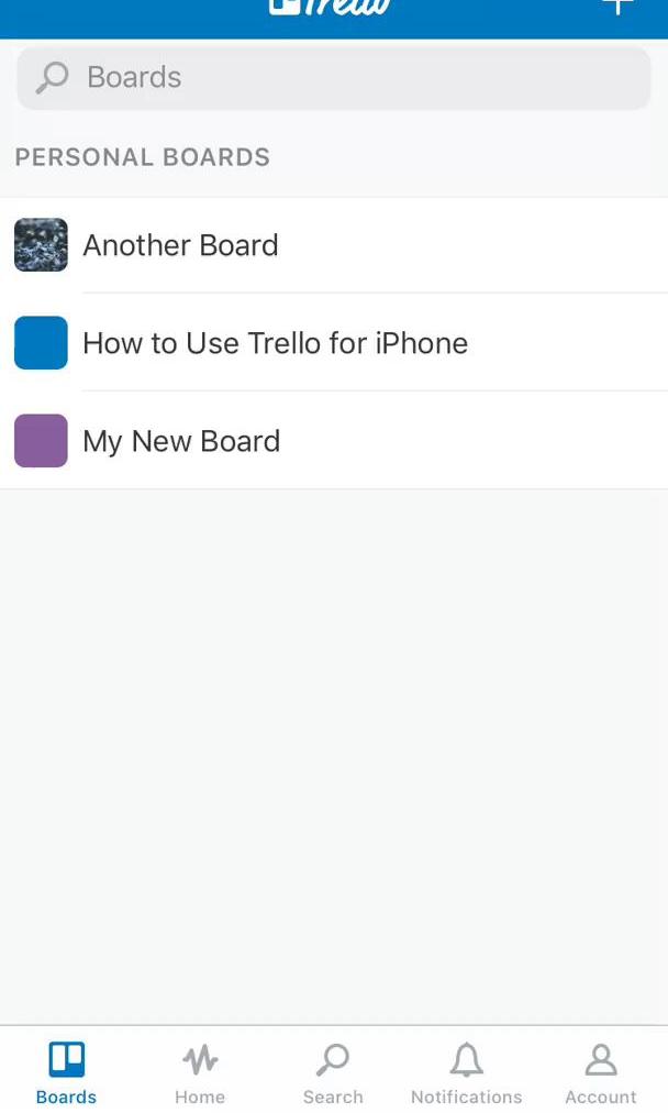 Trello Boards screen in the Inviting People flow
