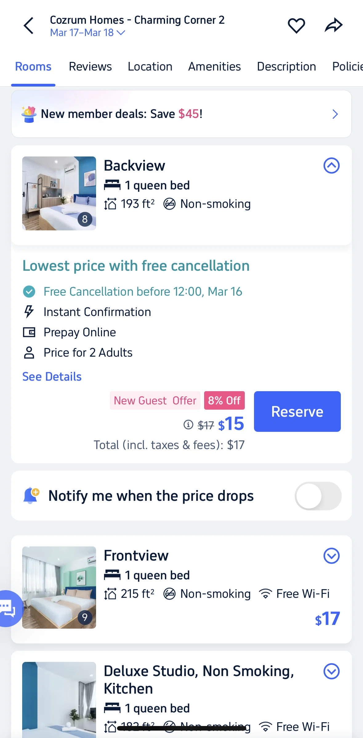 Trip.com Screen screen in the Booking a room flow