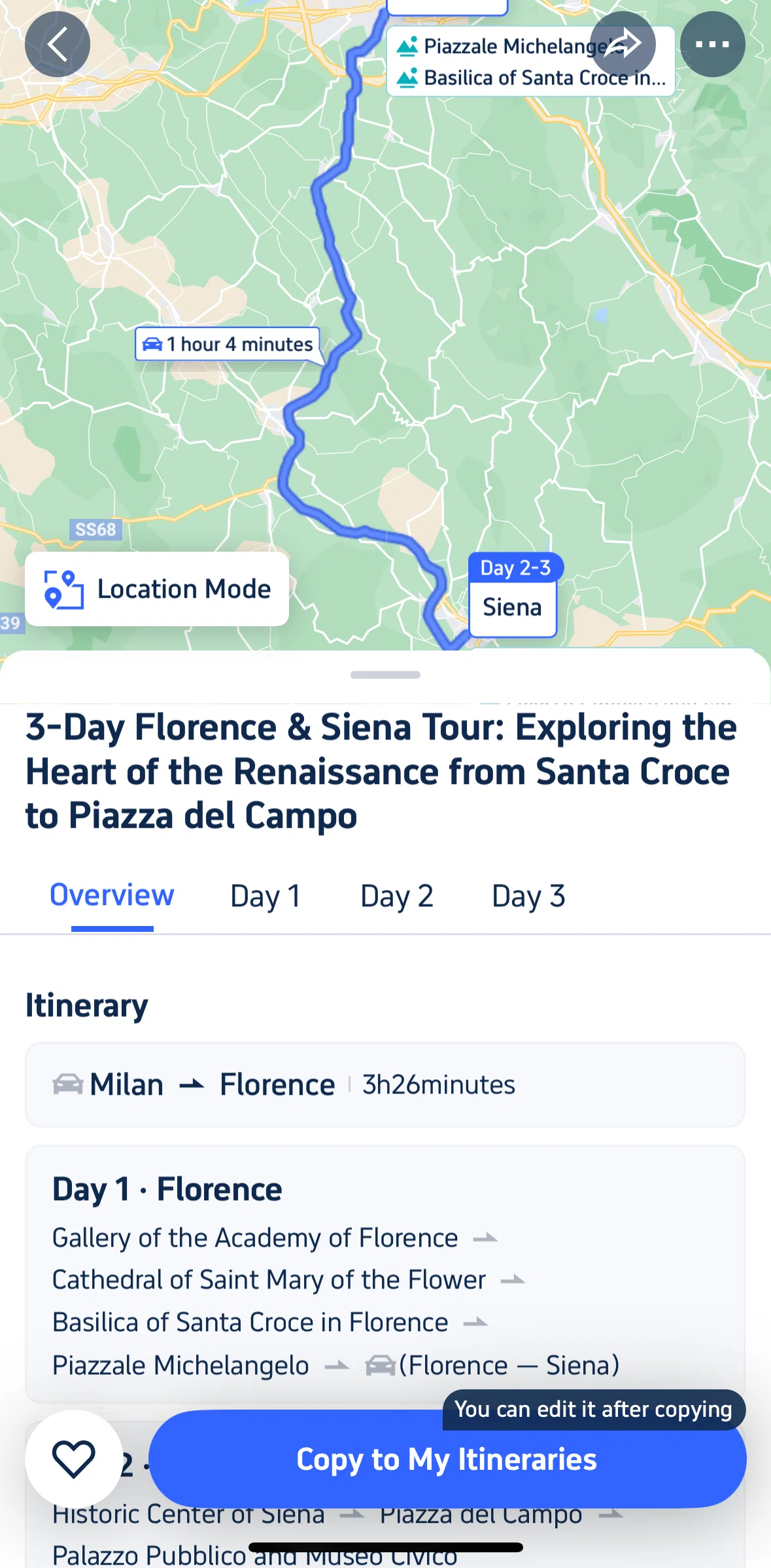 Trip.com Screen screen in the Copying to my itineraries flow