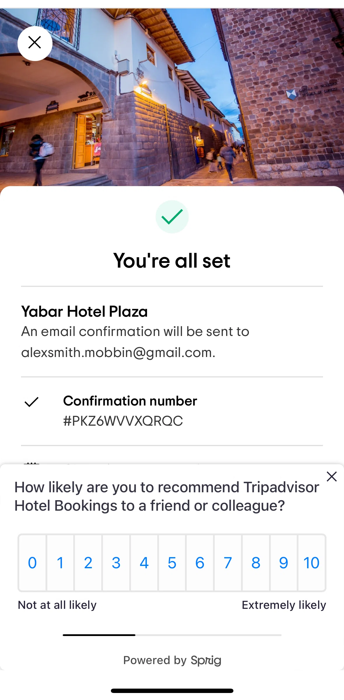 Tripadvisor Screen screen in the Rating Tripadvisor flow
