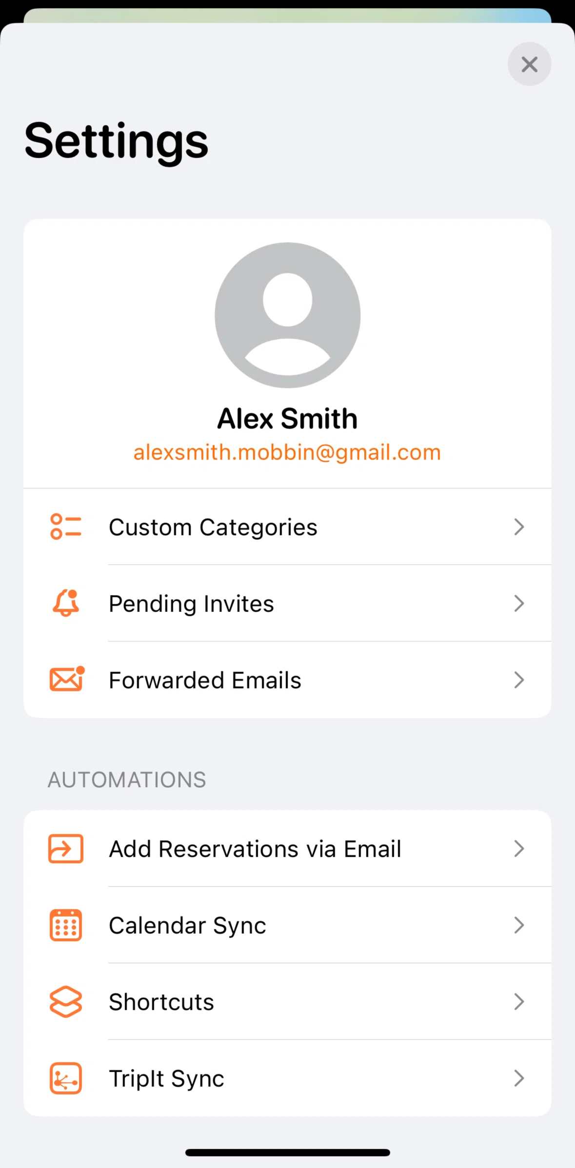 Tripsy Screen screen in the Adding new category flow