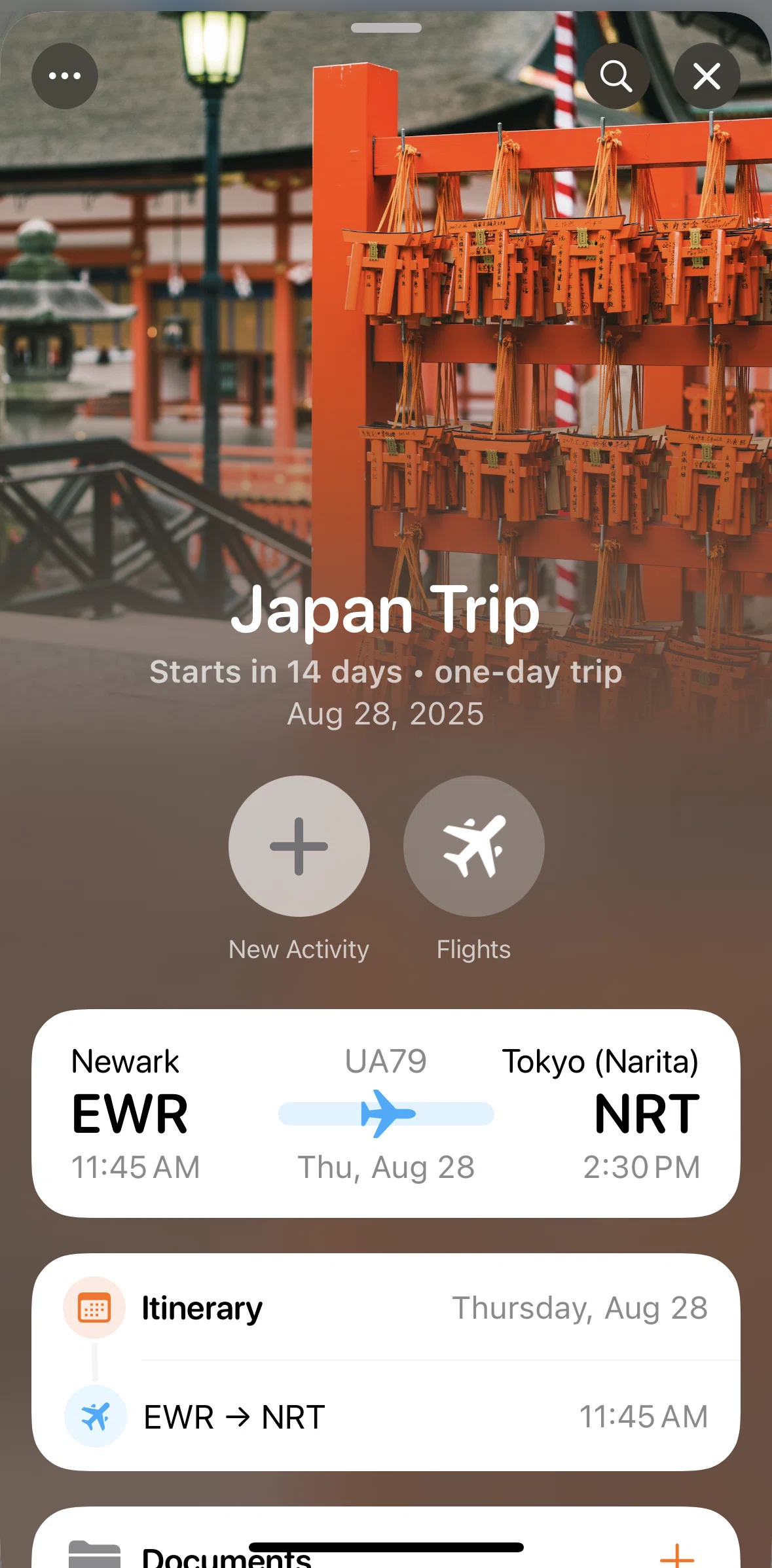 Tripsy Screen screen in the Updating trip dates flow