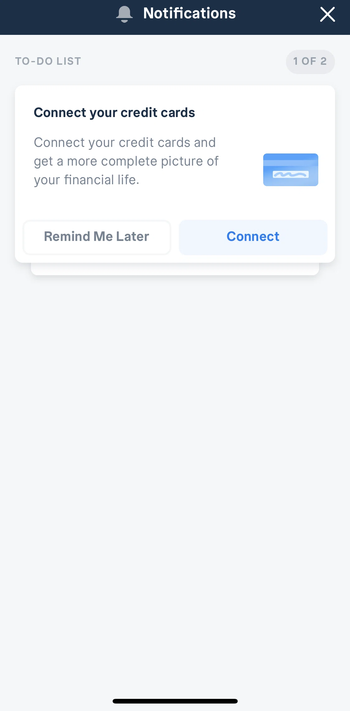 Truebill Screen screen in the Notifications flow