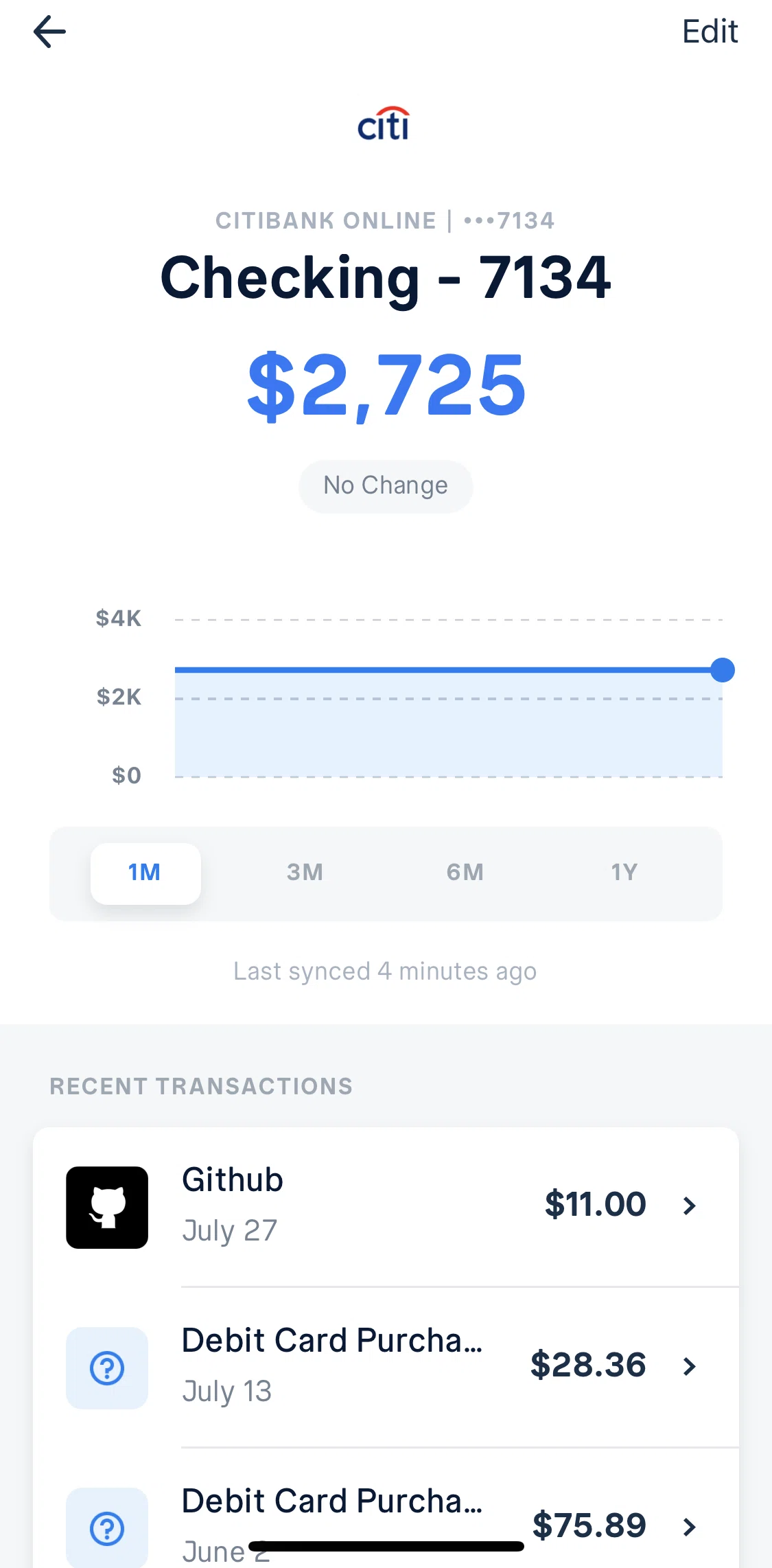 Truebill Screen screen in the Transaction detail flow