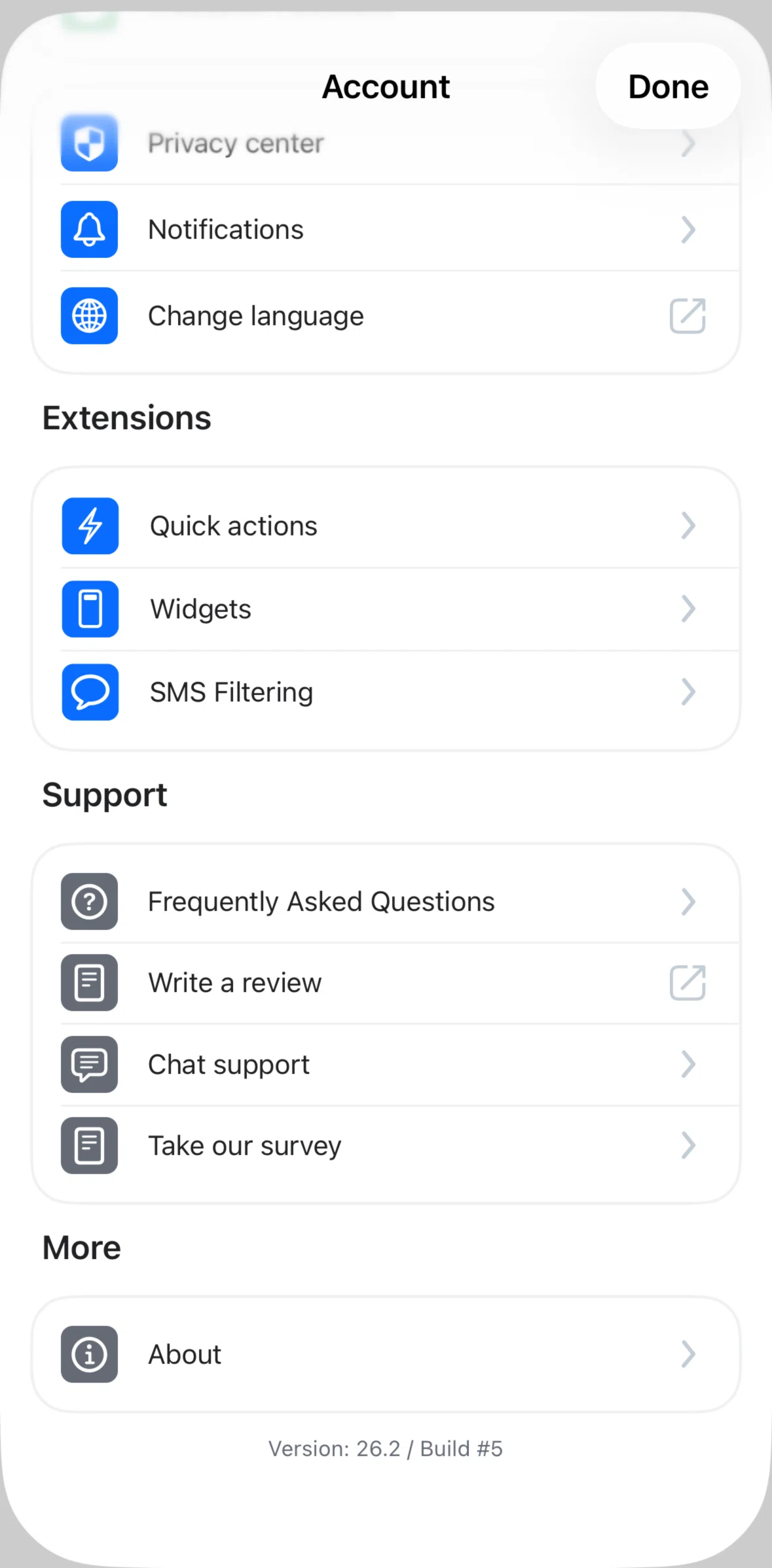 Truecaller Screen screen in the Chatting with support flow