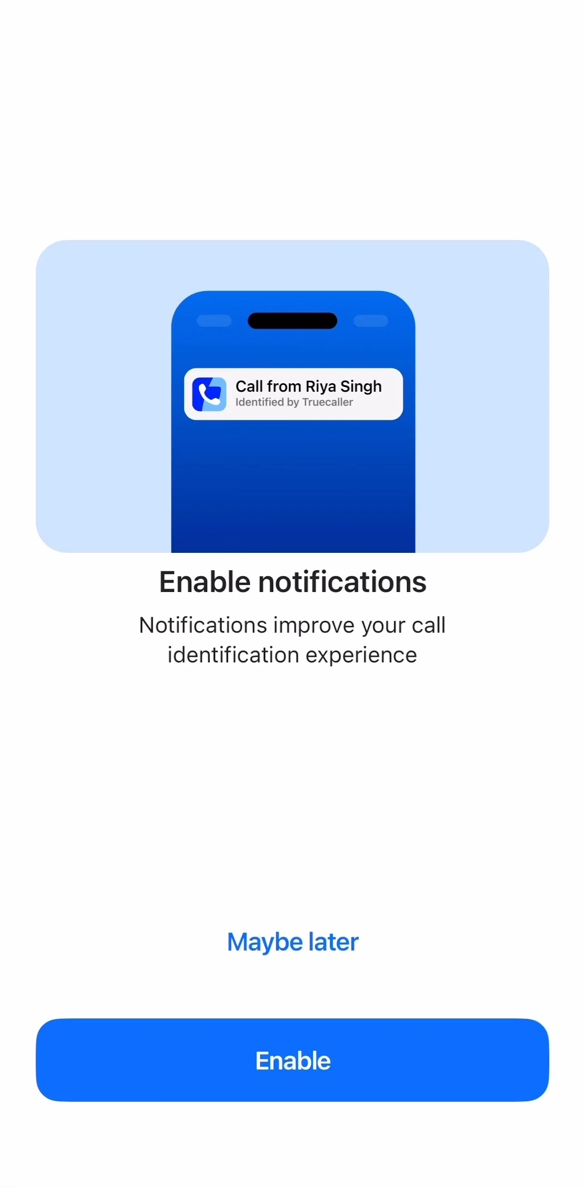 Truecaller Screen screen in the Subscribing to Truecaller Premium flow