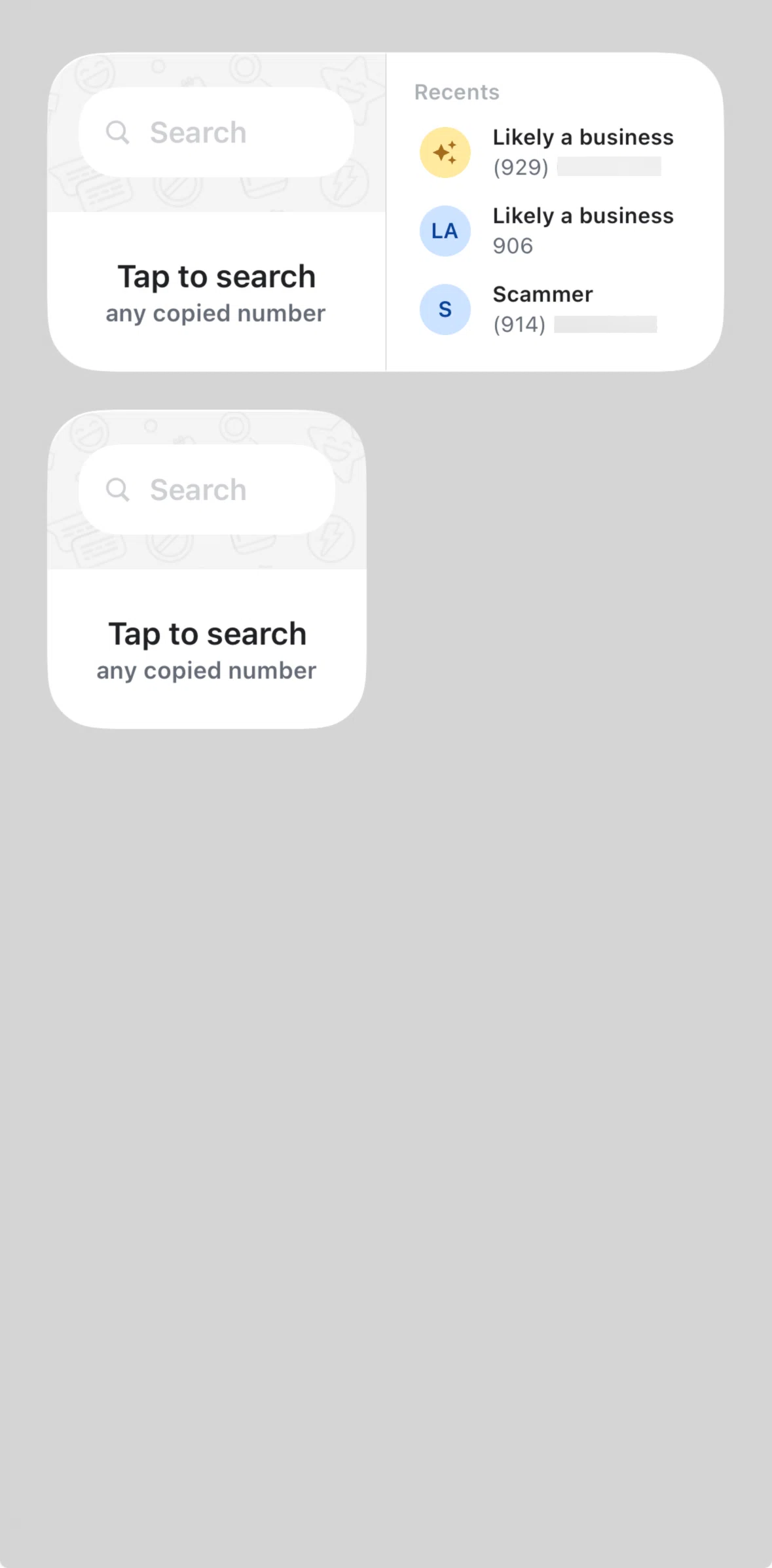 Truecaller Screen screen in the Widgets flow