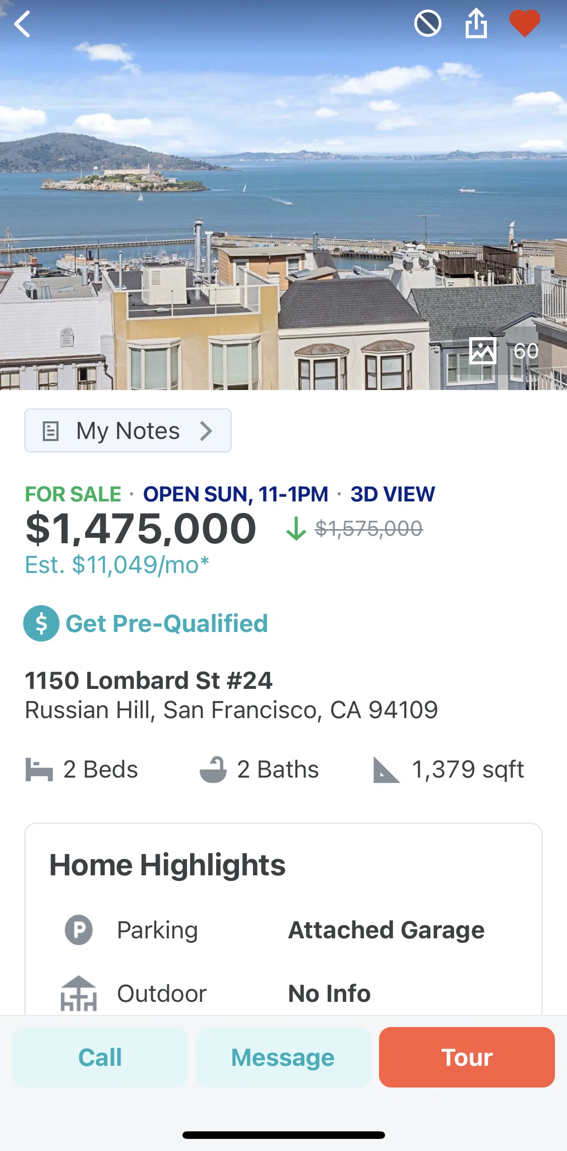 Trulia Screen screen in the Adding a listing note flow
