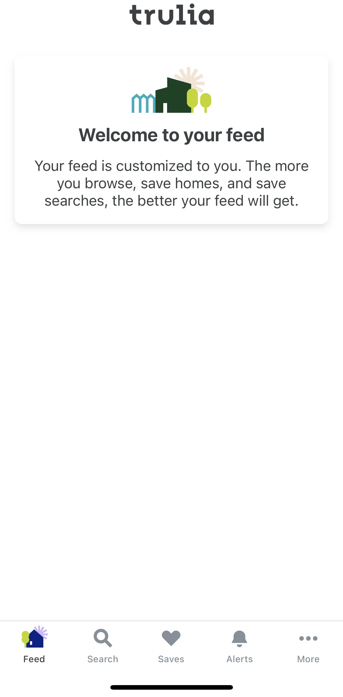 Trulia Screen screen in the Alerts flow