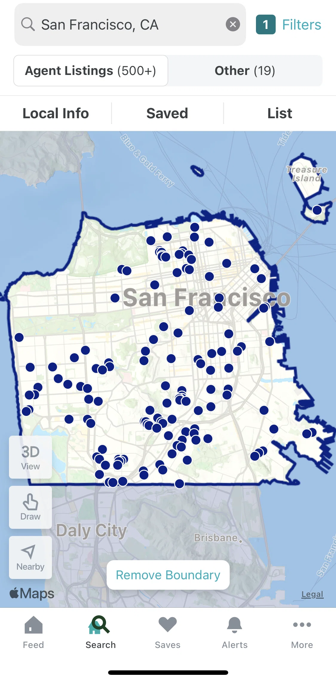Trulia Screen screen in the Local info flow