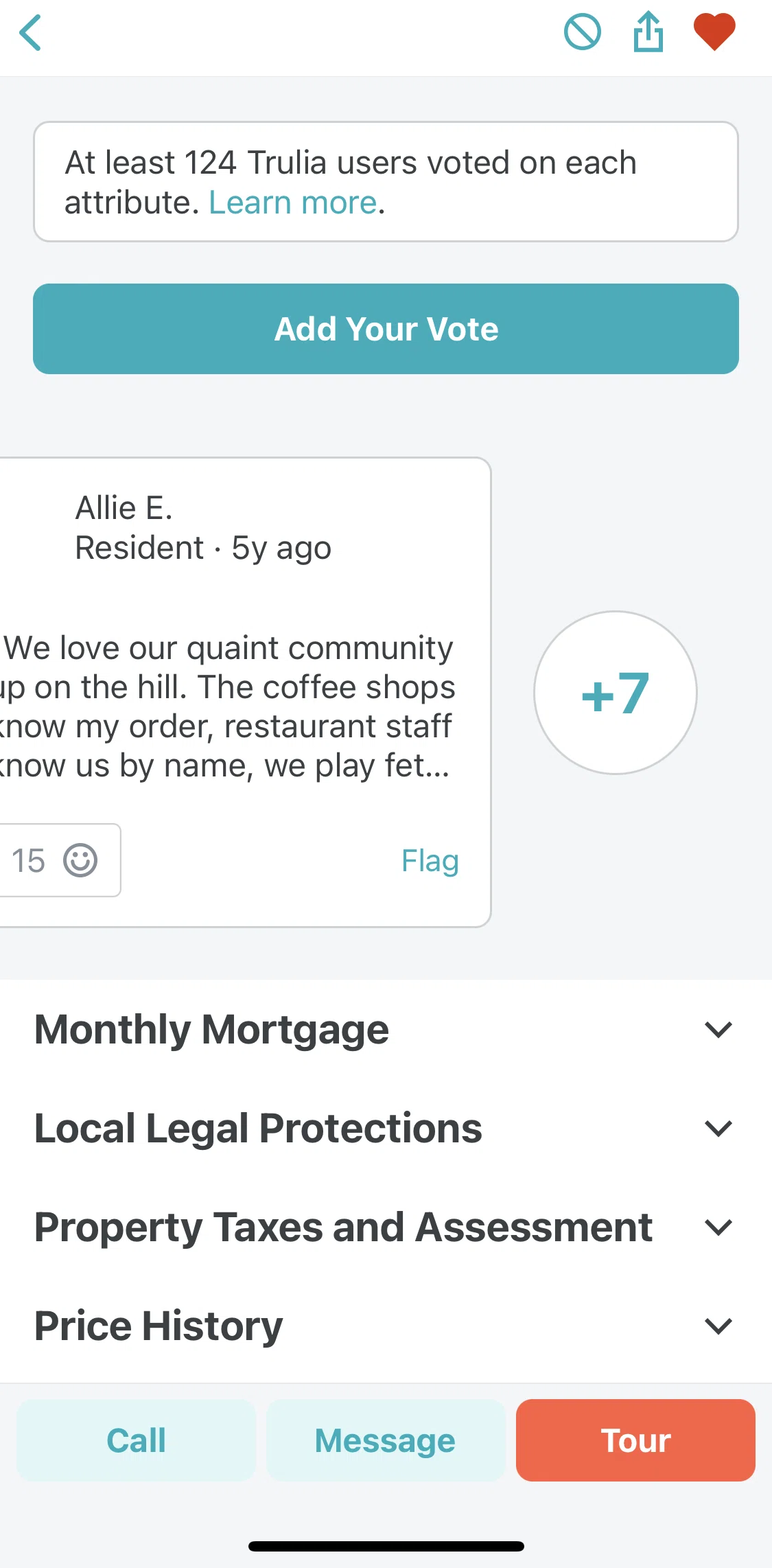 Trulia Screen screen in the Reviews flow