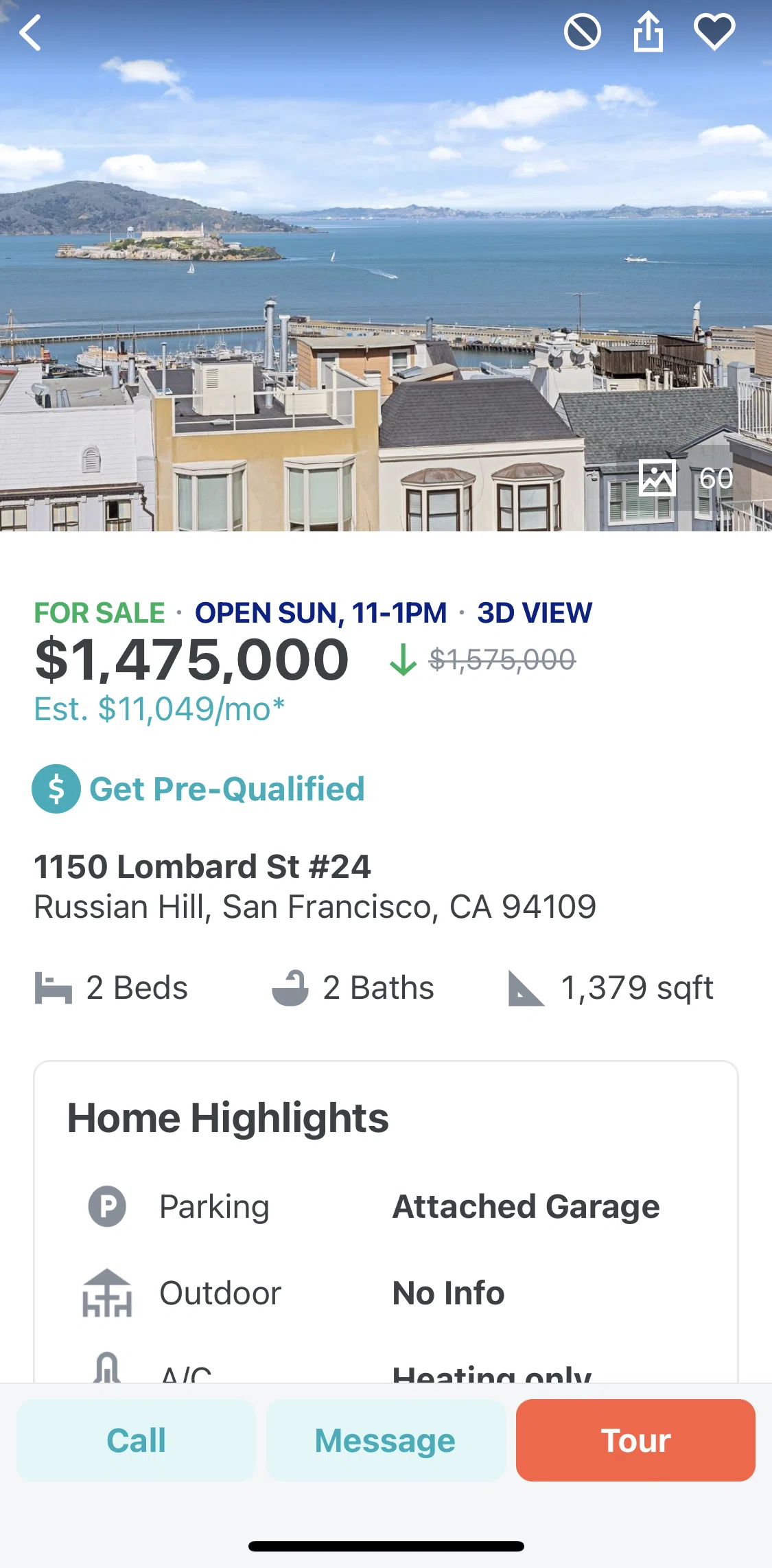 Trulia Screen screen in the Scheduling a tour flow