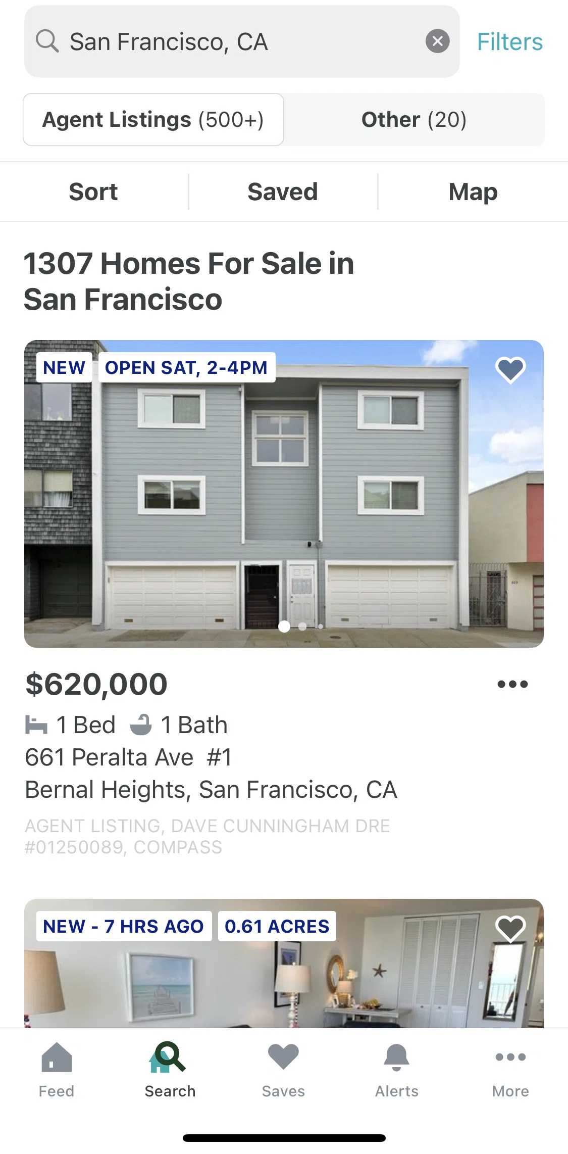 Trulia Screen screen in the Sorting search results flow