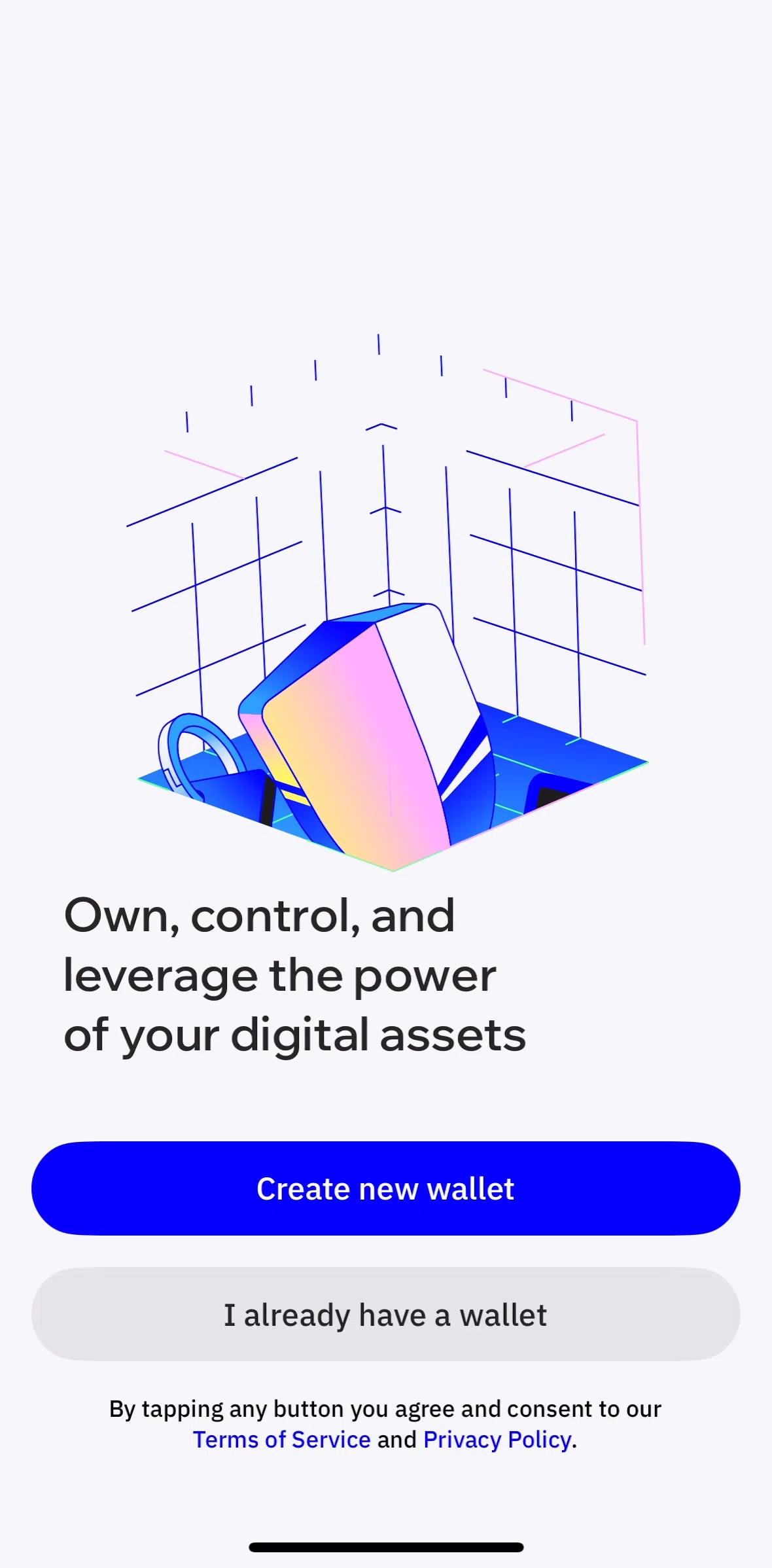 Trust Wallet Screen screen in the Onboarding flow