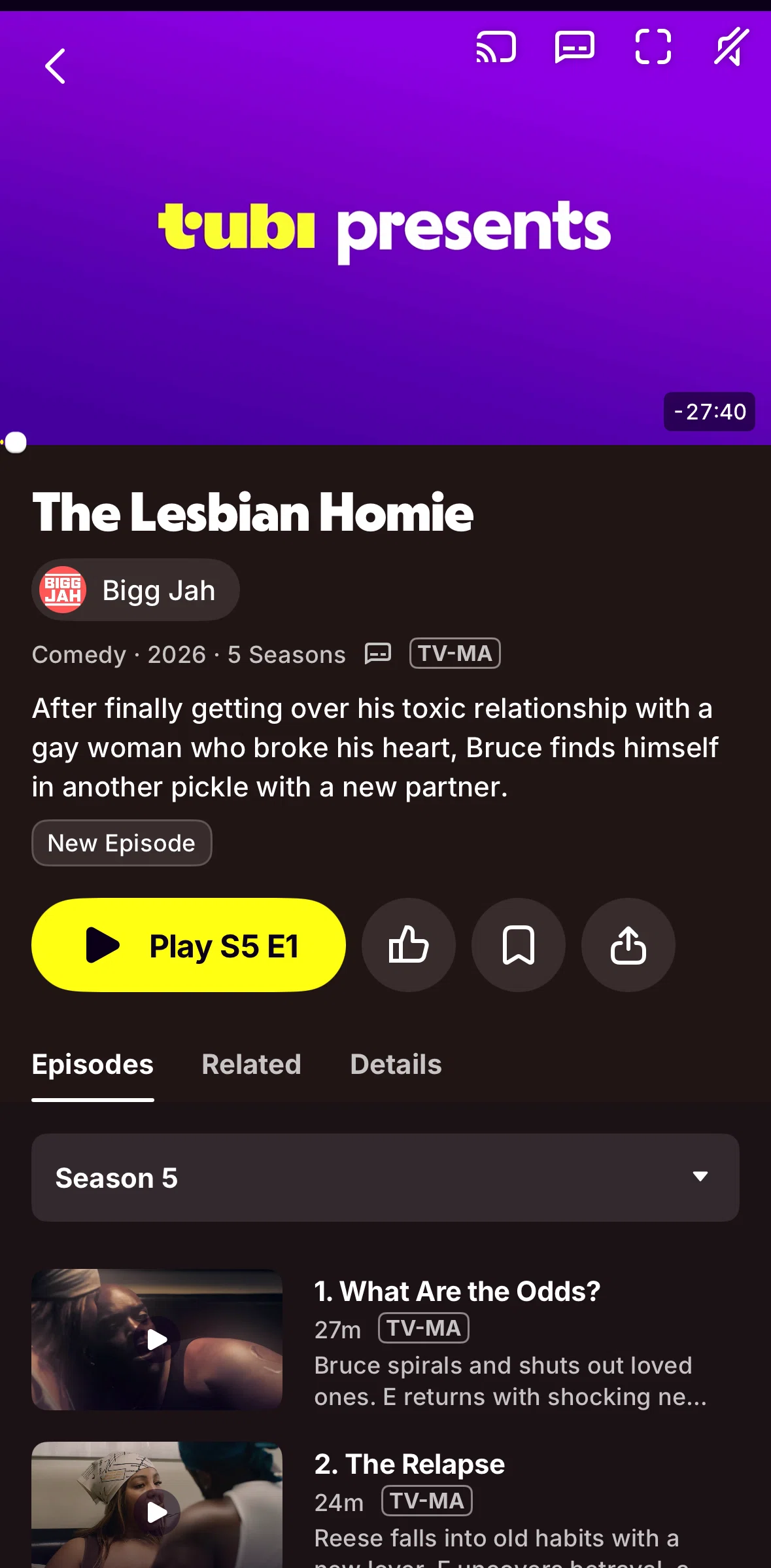 Tubi Screen screen in the Director detail flow