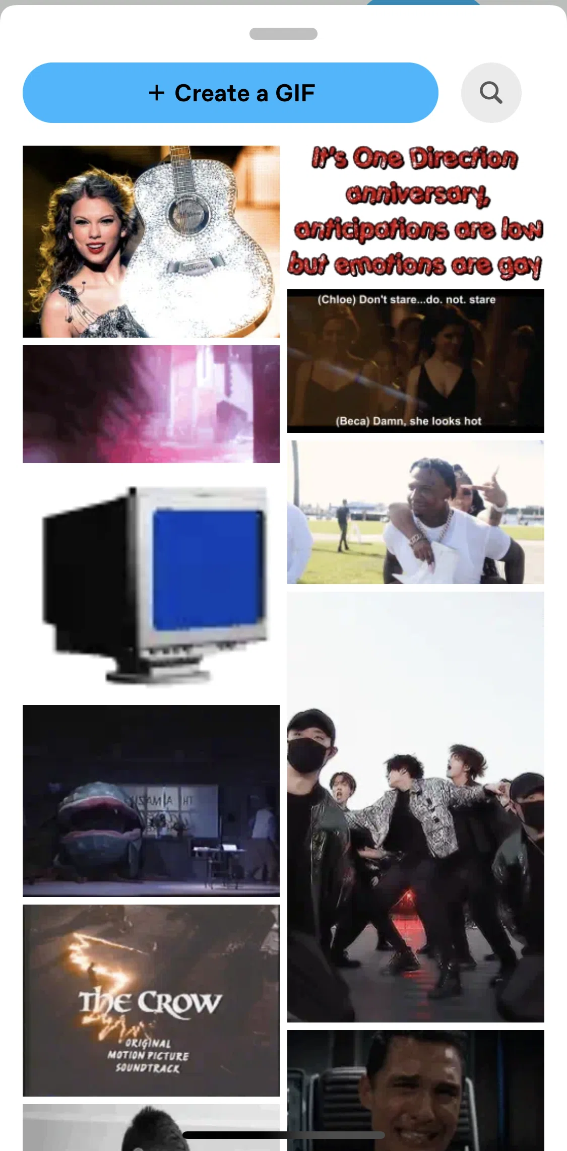 Tumblr Screen screen in the Creating a GIF flow