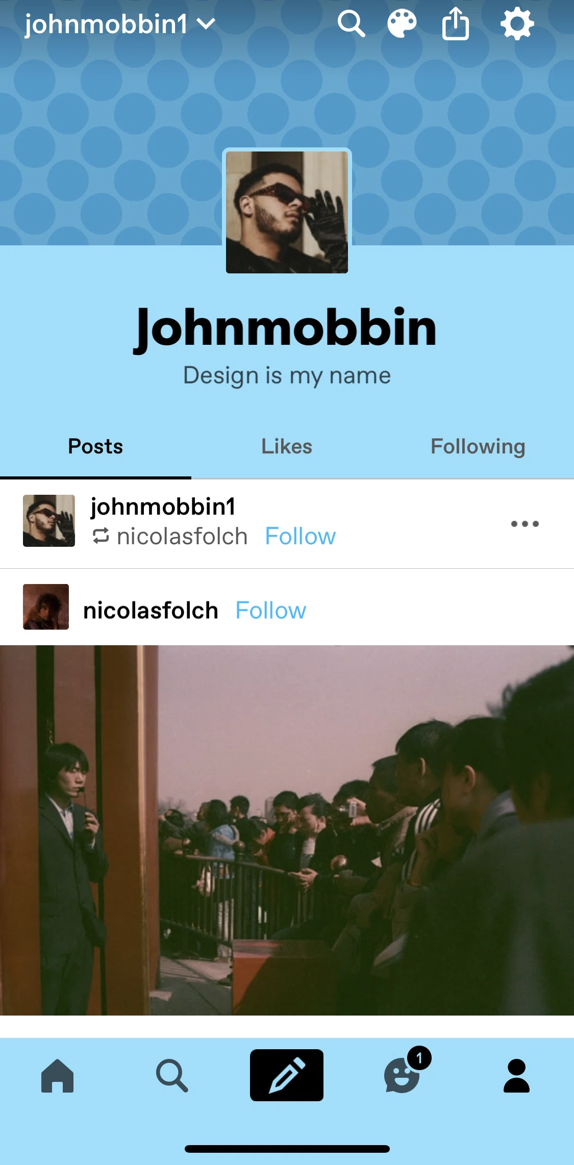 Tumblr Screen screen in the Creating a new blog flow
