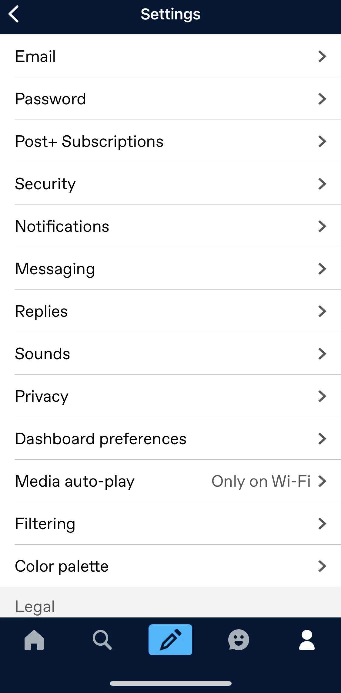 Tumblr Screen screen in the Enabling notifications flow